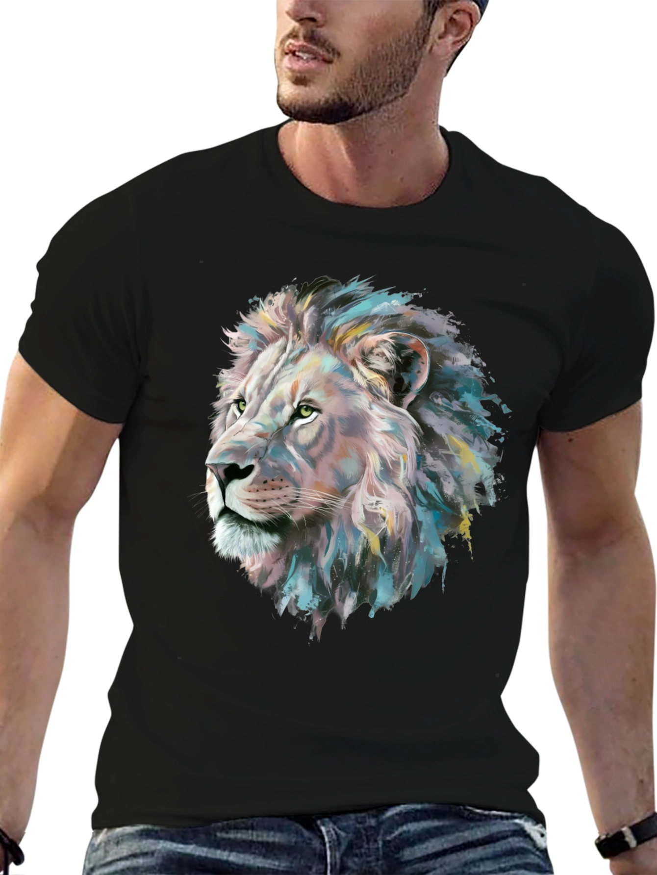 Lion Graphic Tee - Stylish Mens T-Shirt