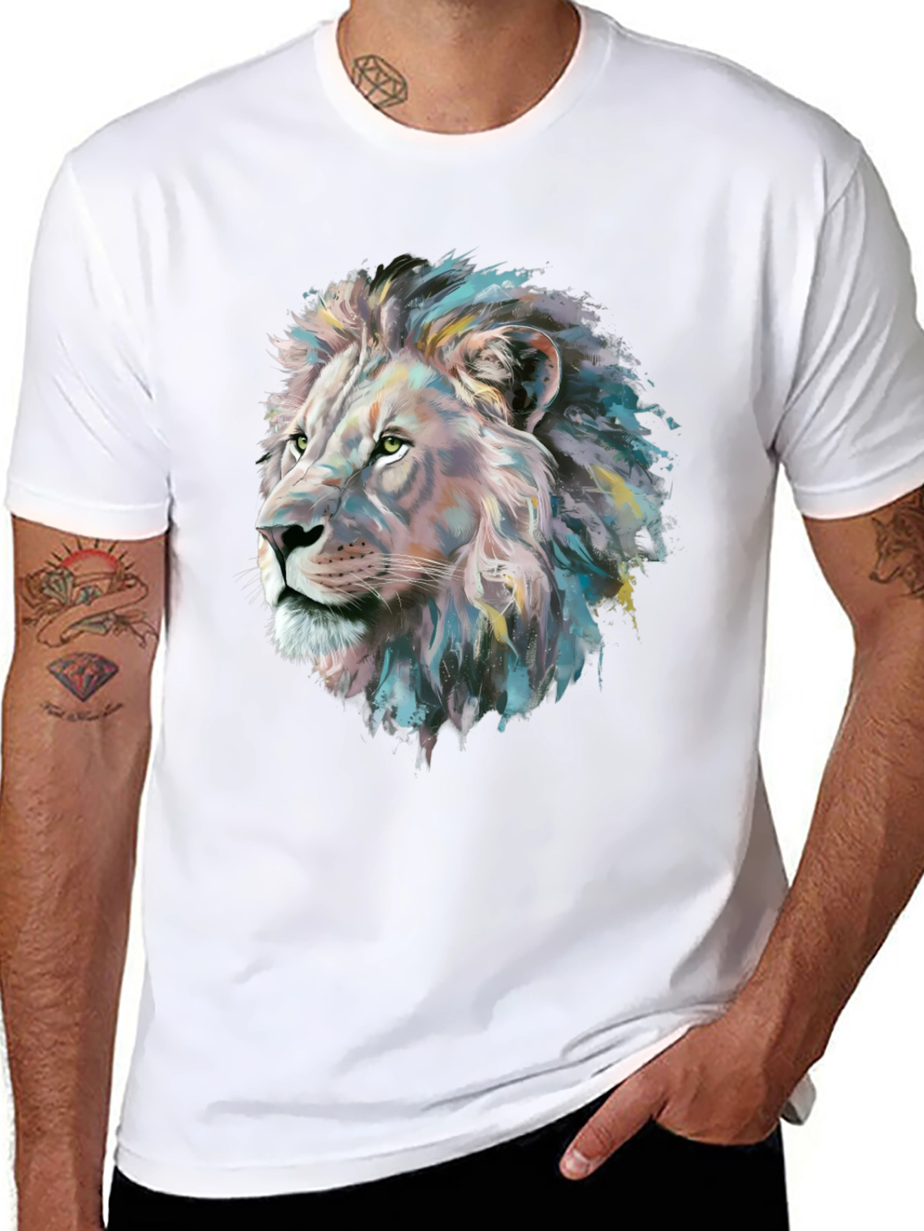Lion Graphic Tee - Stylish Mens T-Shirt