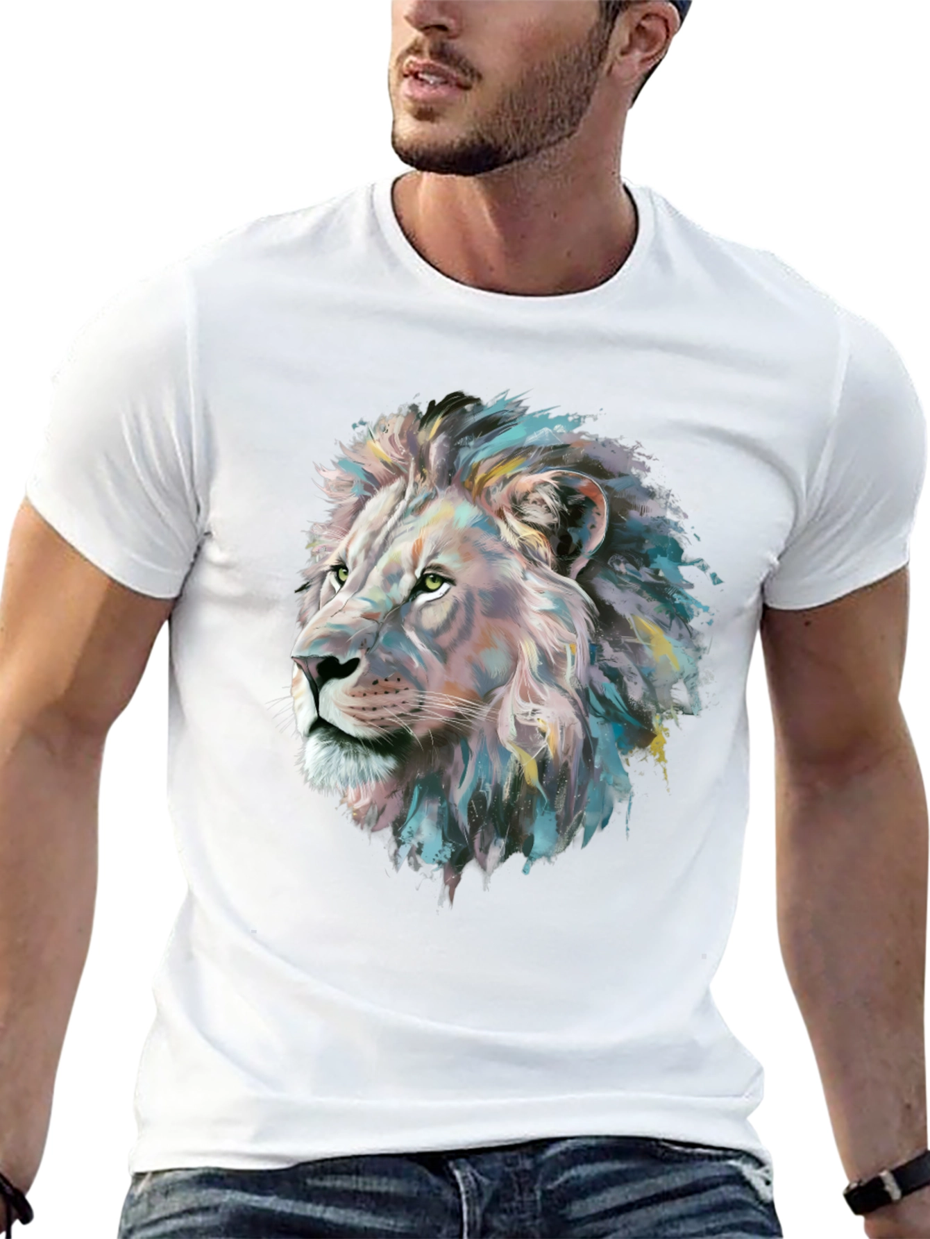 Lion Graphic Tee - Stylish Mens T-Shirt