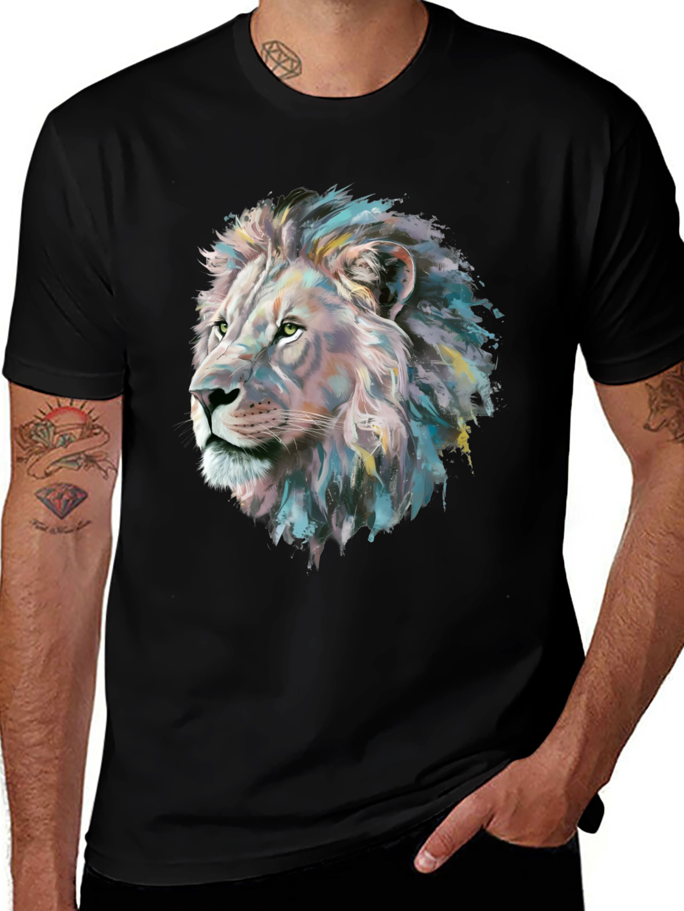 Lion Graphic Tee - Stylish Mens T-Shirt