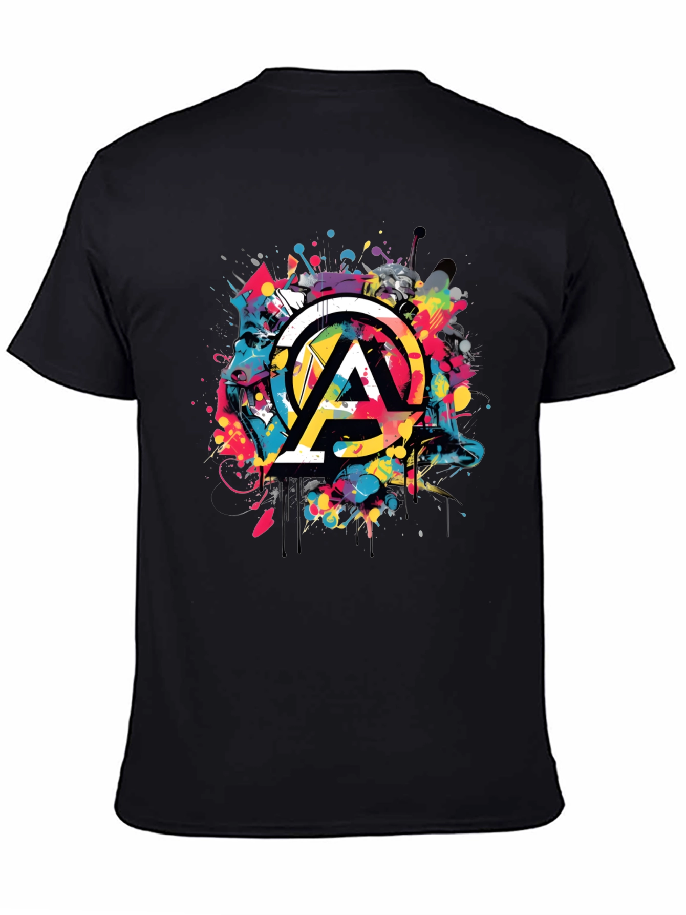 Abstract Art Mens Black T-Shirt