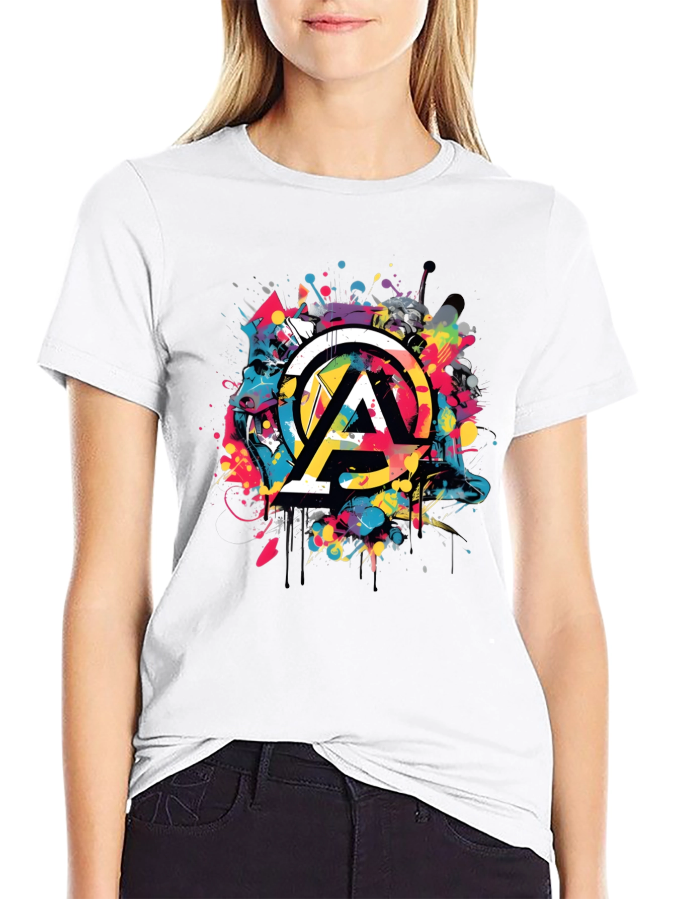 Abstract Art Mens Black T-Shirt