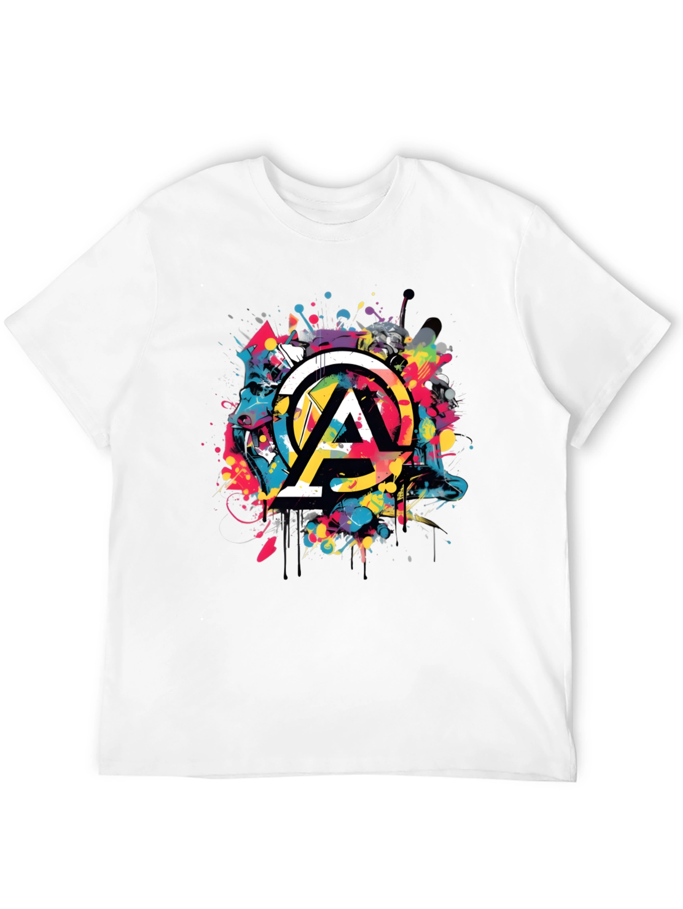 Abstract Art Mens Black T-Shirt