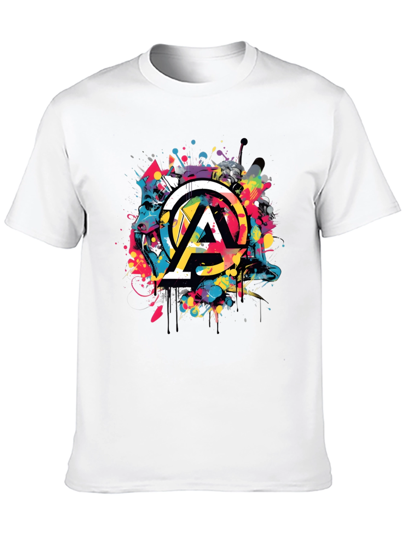 Abstract Art Mens Black T-Shirt