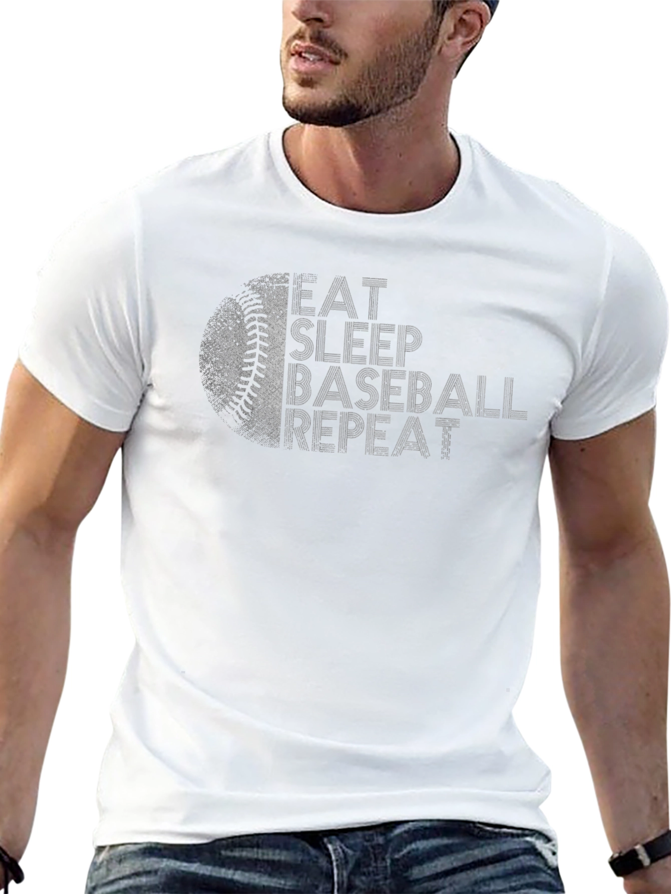 Eat Sleep Baseball Repeat Graphic T-Shirt