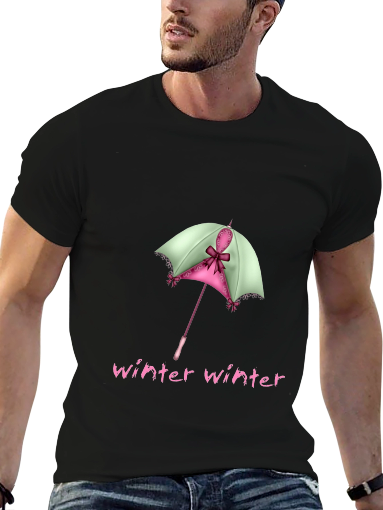 Winter Umbrella Graphic Tee - Stylish & Unique!