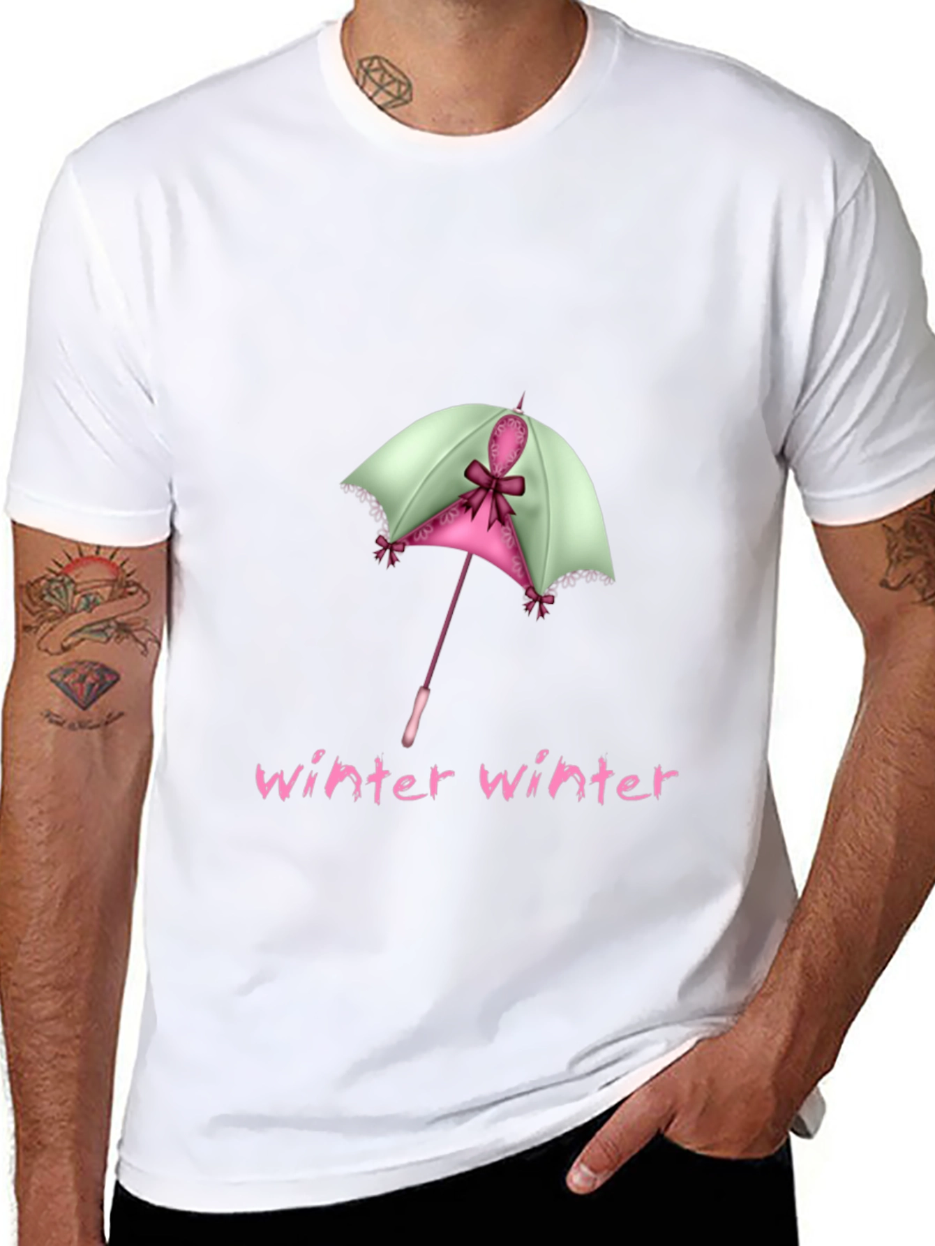 Winter Umbrella Graphic Tee - Stylish & Unique!