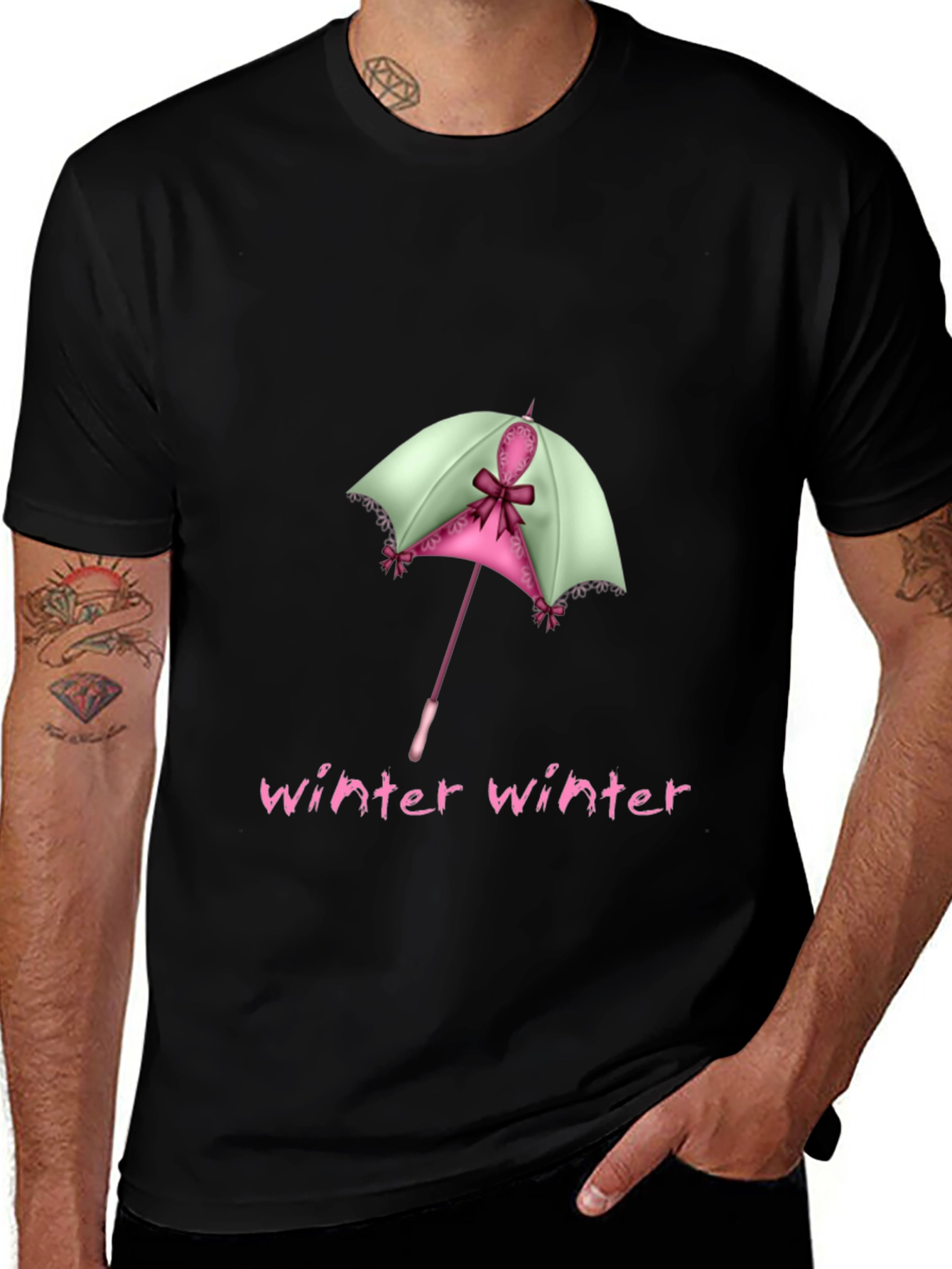 Winter Umbrella Graphic Tee - Stylish & Unique!