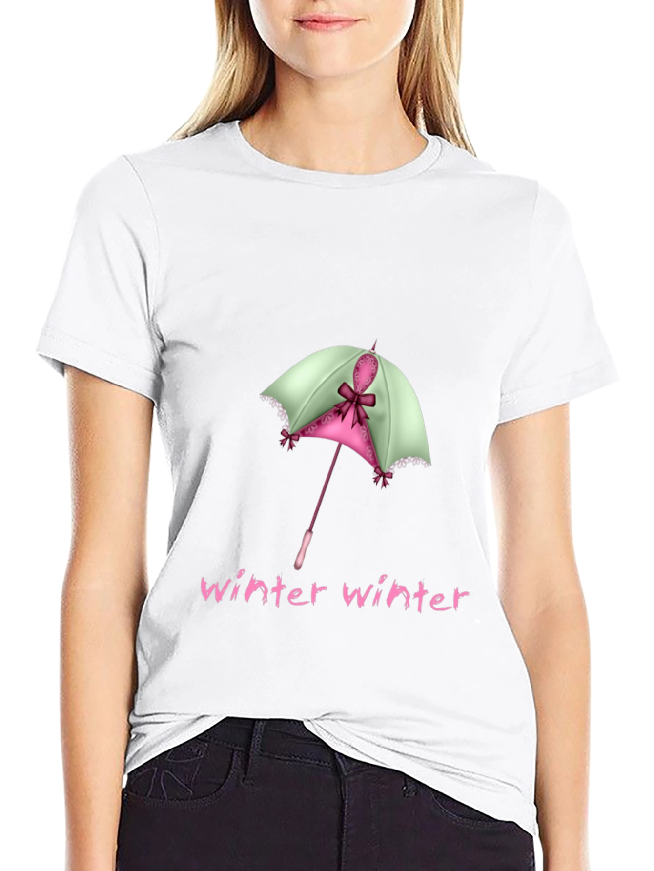 Winter Umbrella Graphic Tee - Stylish & Unique!
