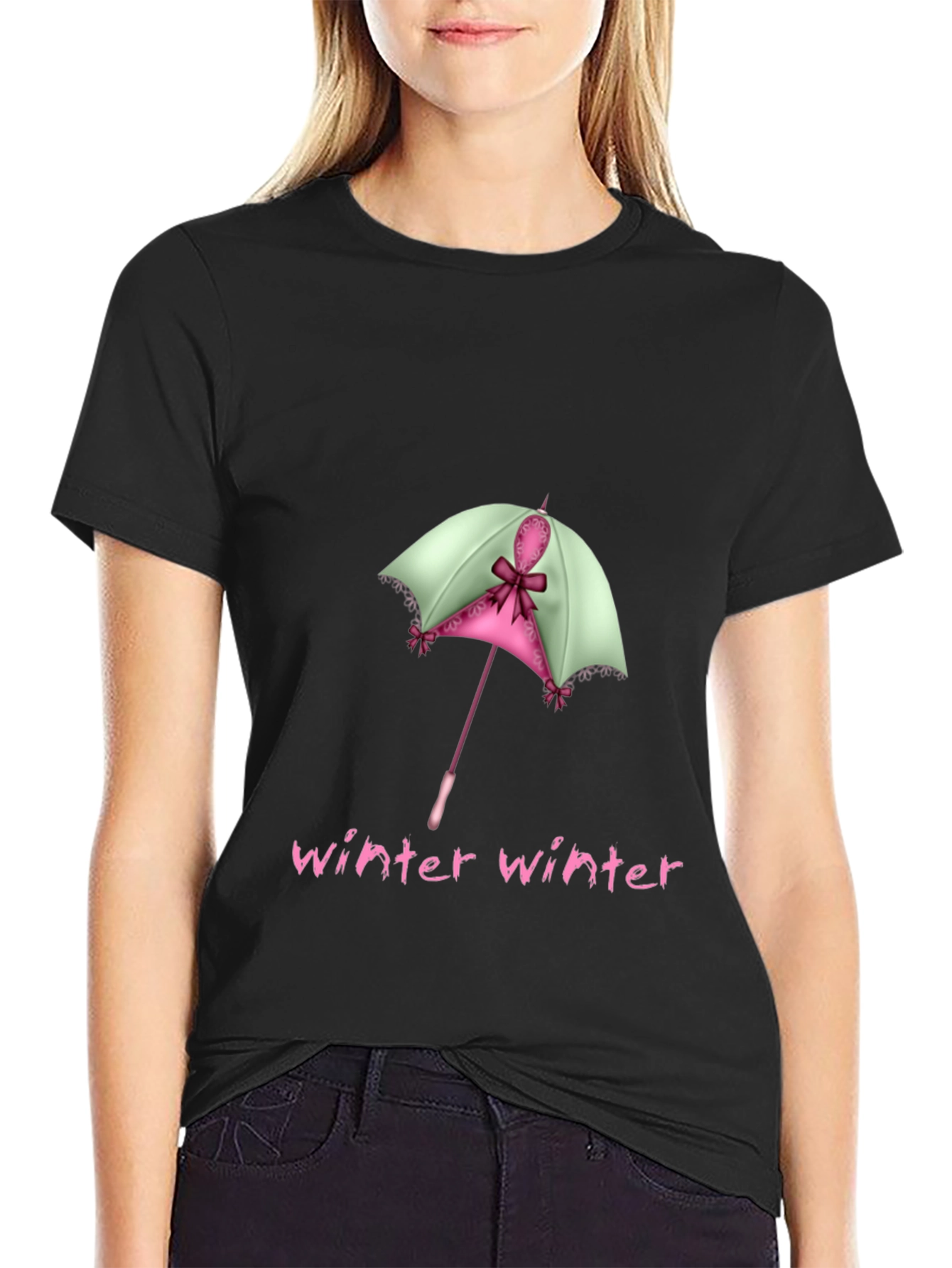 Winter Umbrella Graphic Tee - Stylish & Unique!