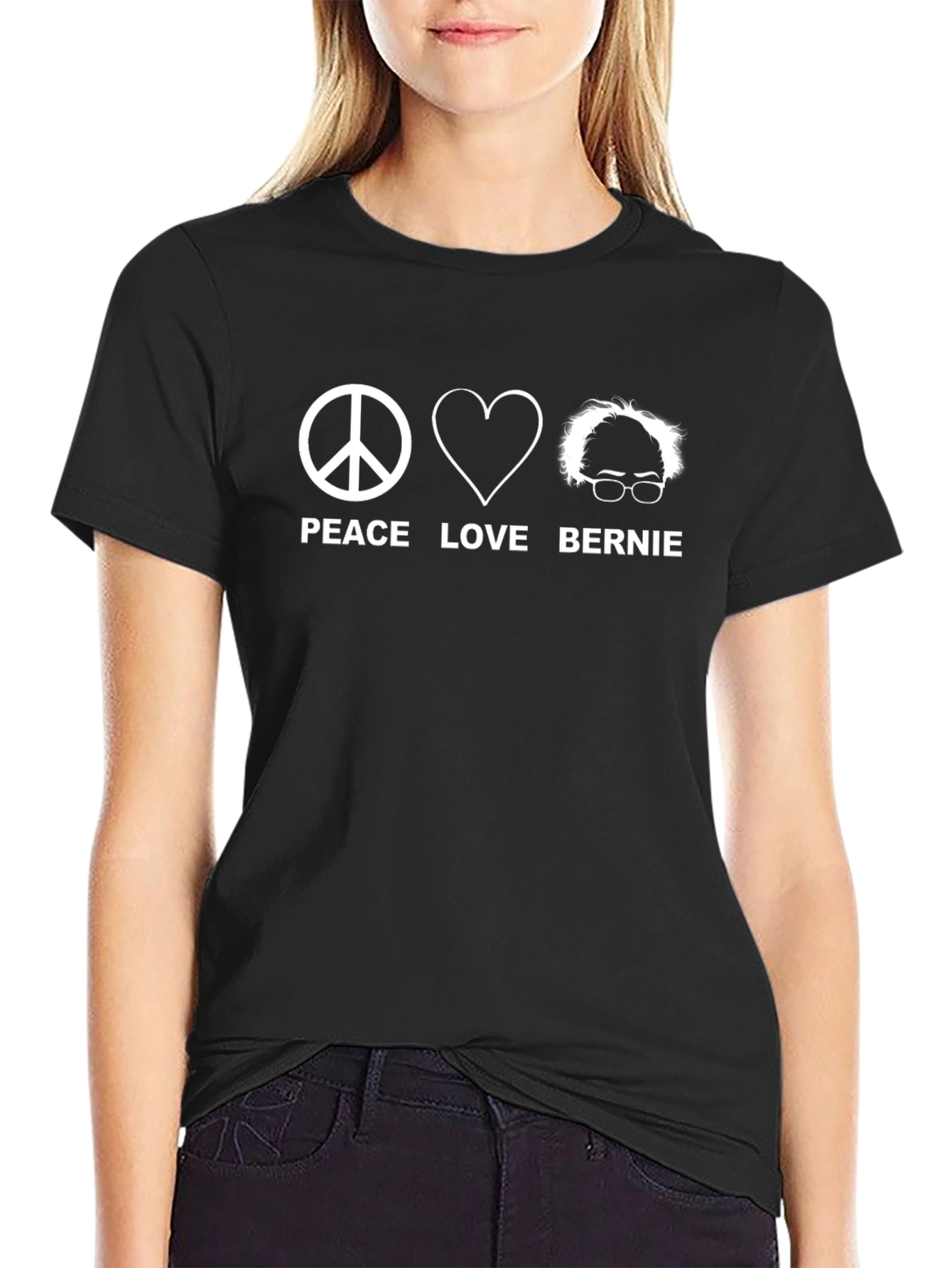 Peace Love Bernie Sanders Graphic Tee