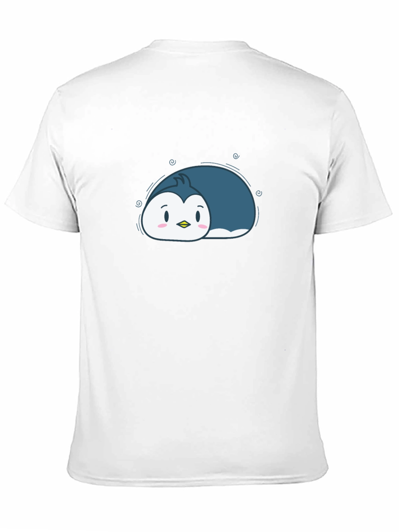 Cute Cartoon Penguin Black T-Shirt