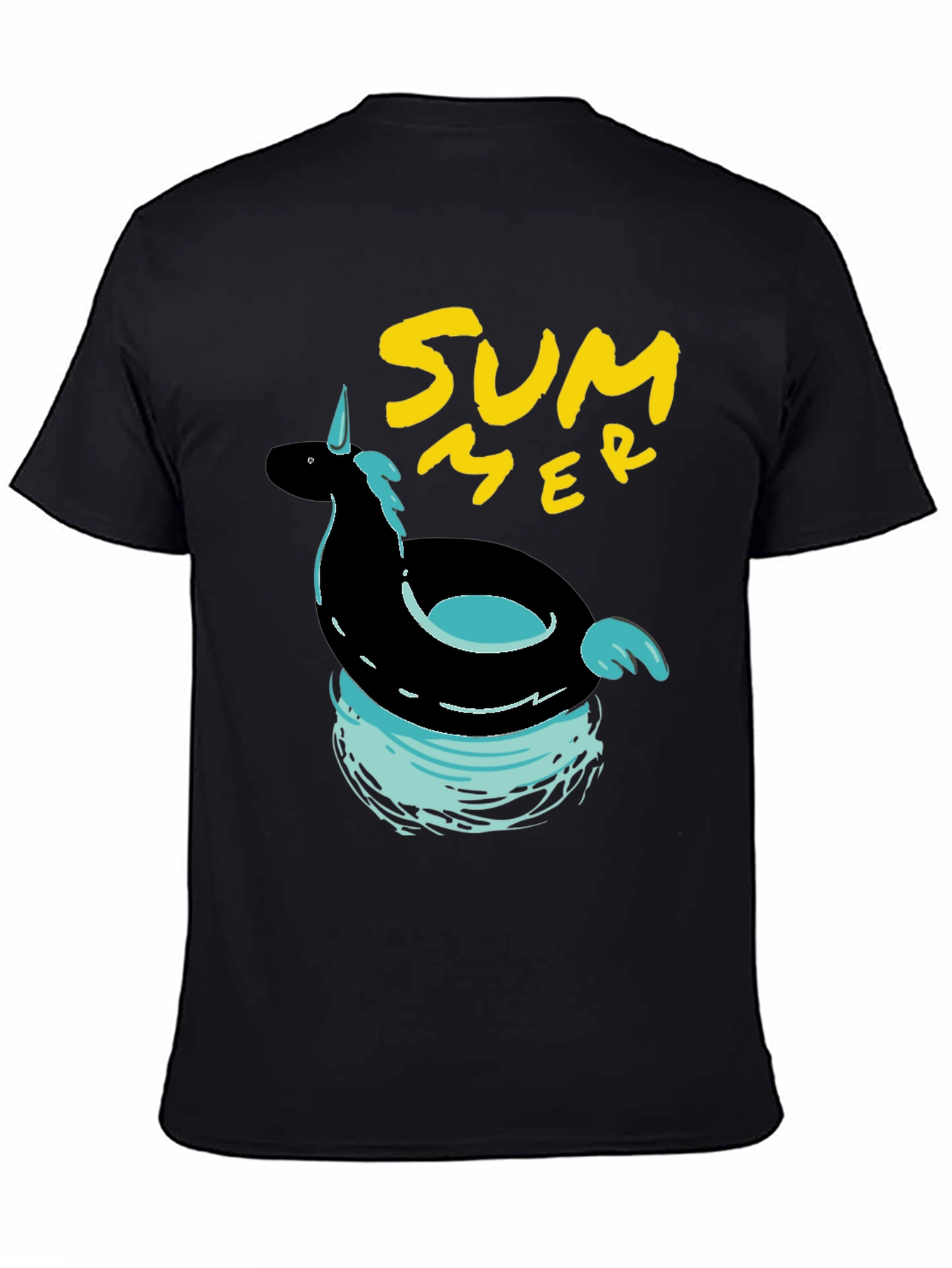 Summer Unicorn Pool Float Graphic Tee