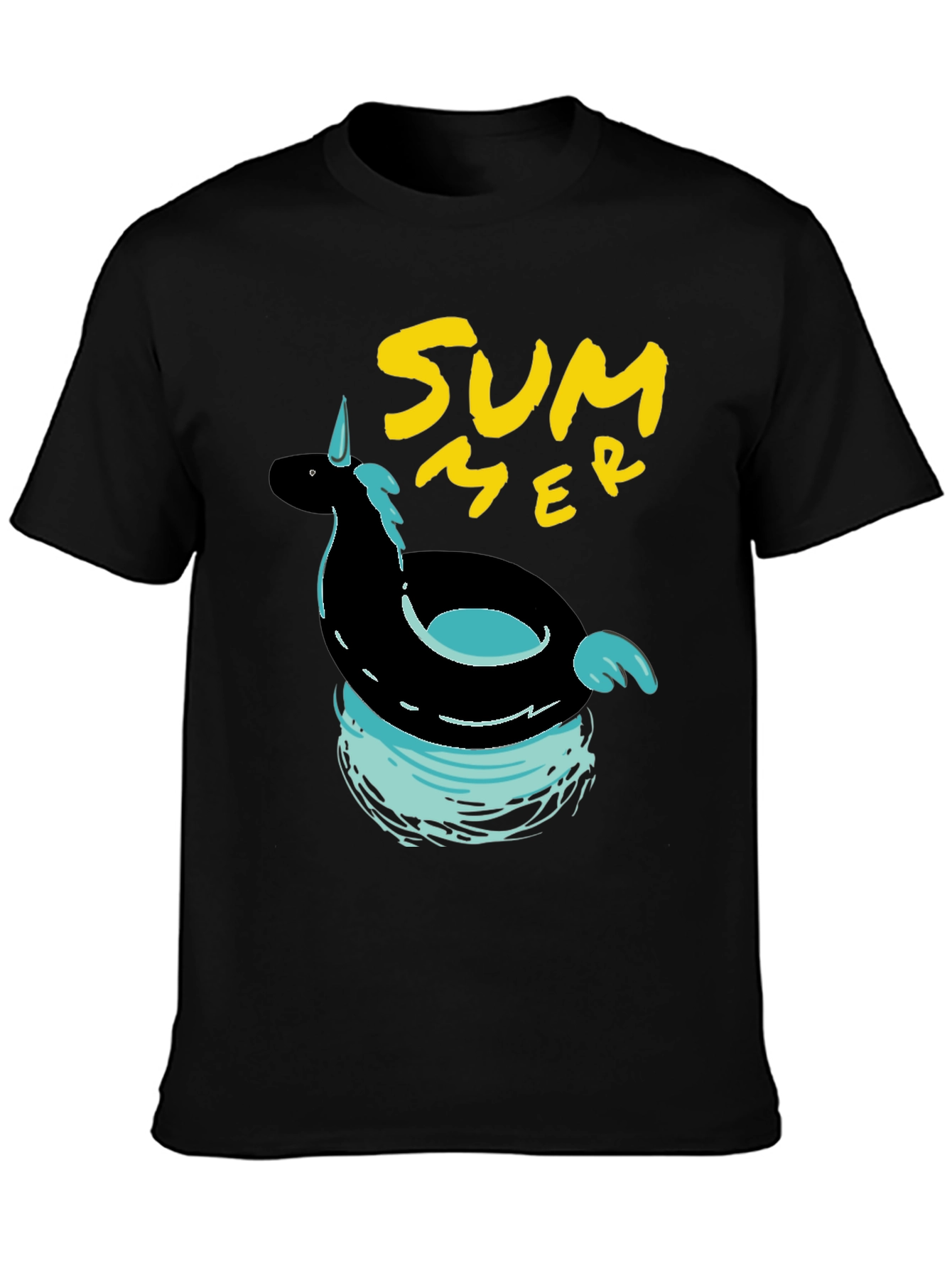 Summer Unicorn Pool Float Graphic Tee