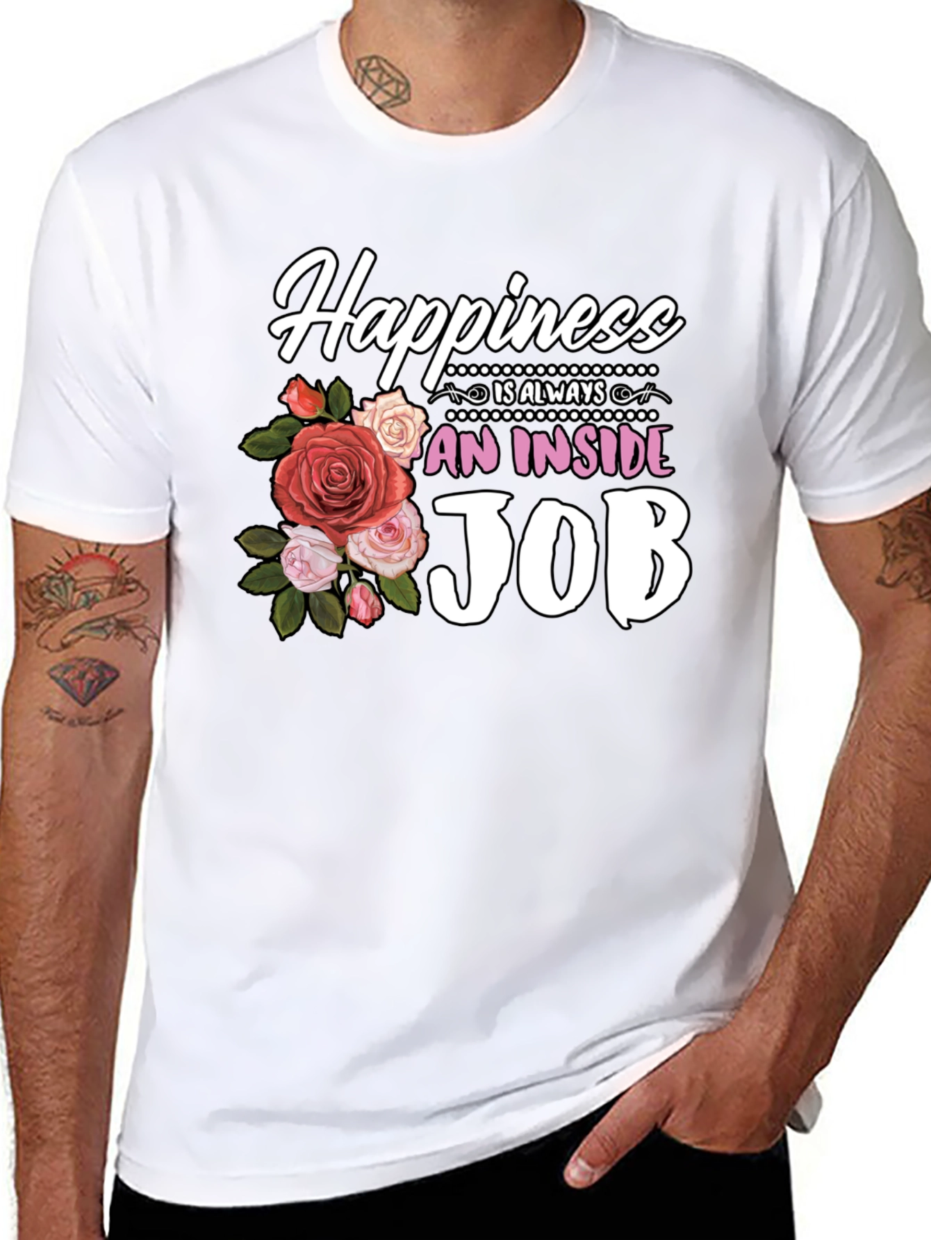 Happiness is an Inside Job Floral T-Shirt