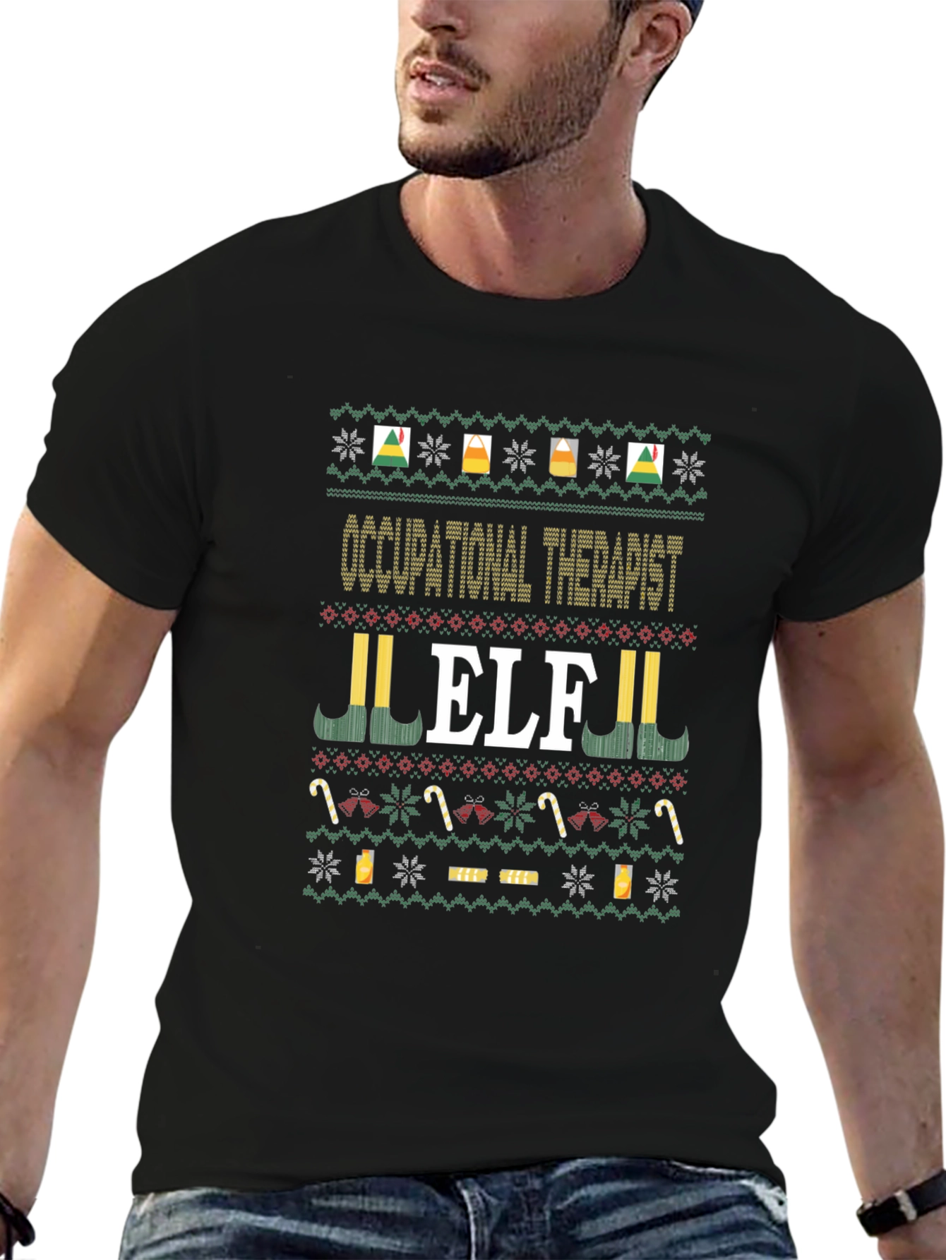 Occupational Therapist Elf Christmas T-Shirt