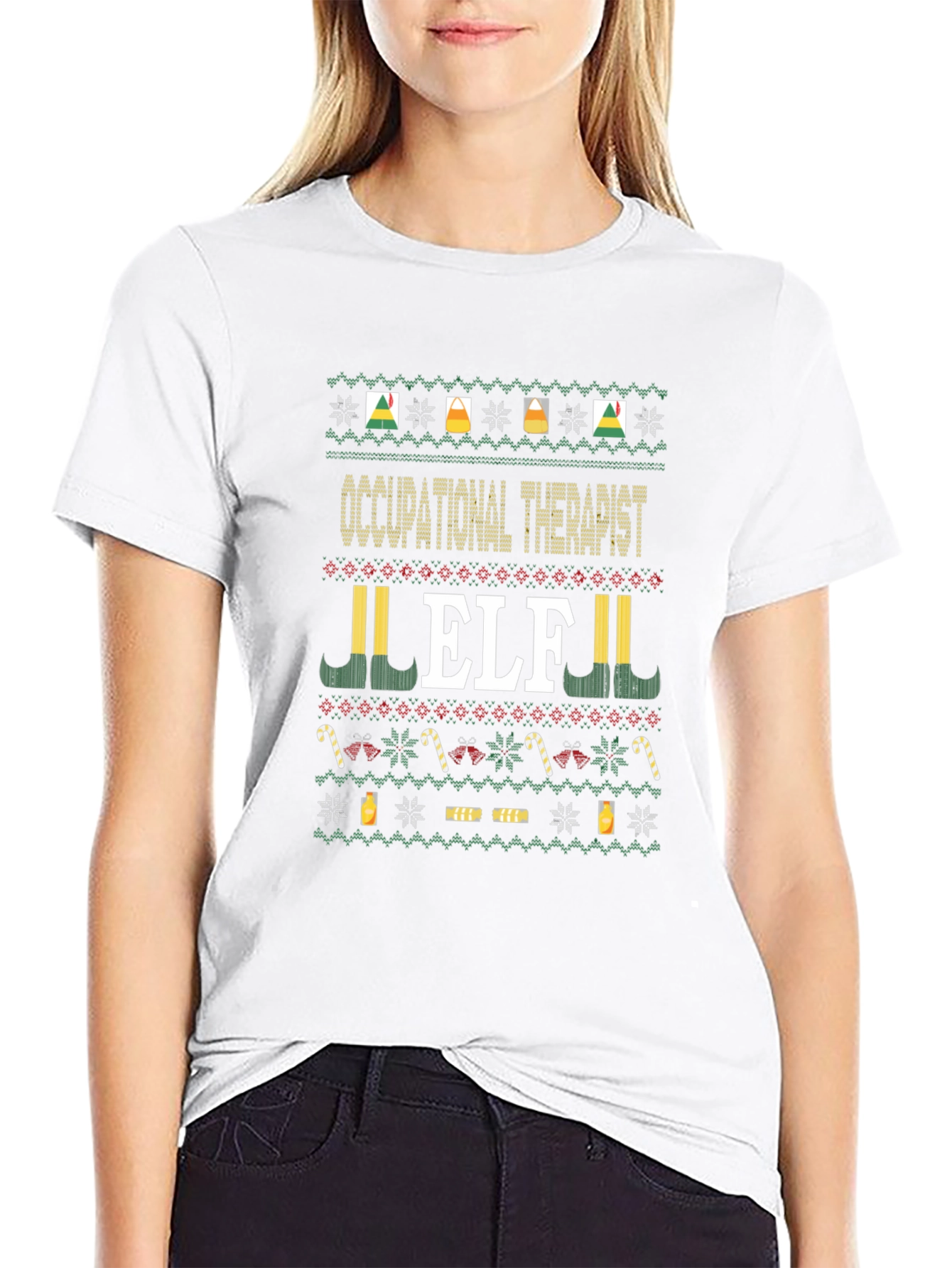 Occupational Therapist Elf Christmas T-Shirt