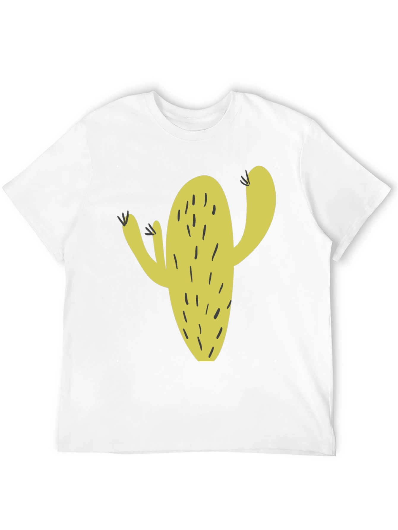 Cactus Graphic Tee - Black Cotton Casual Wear