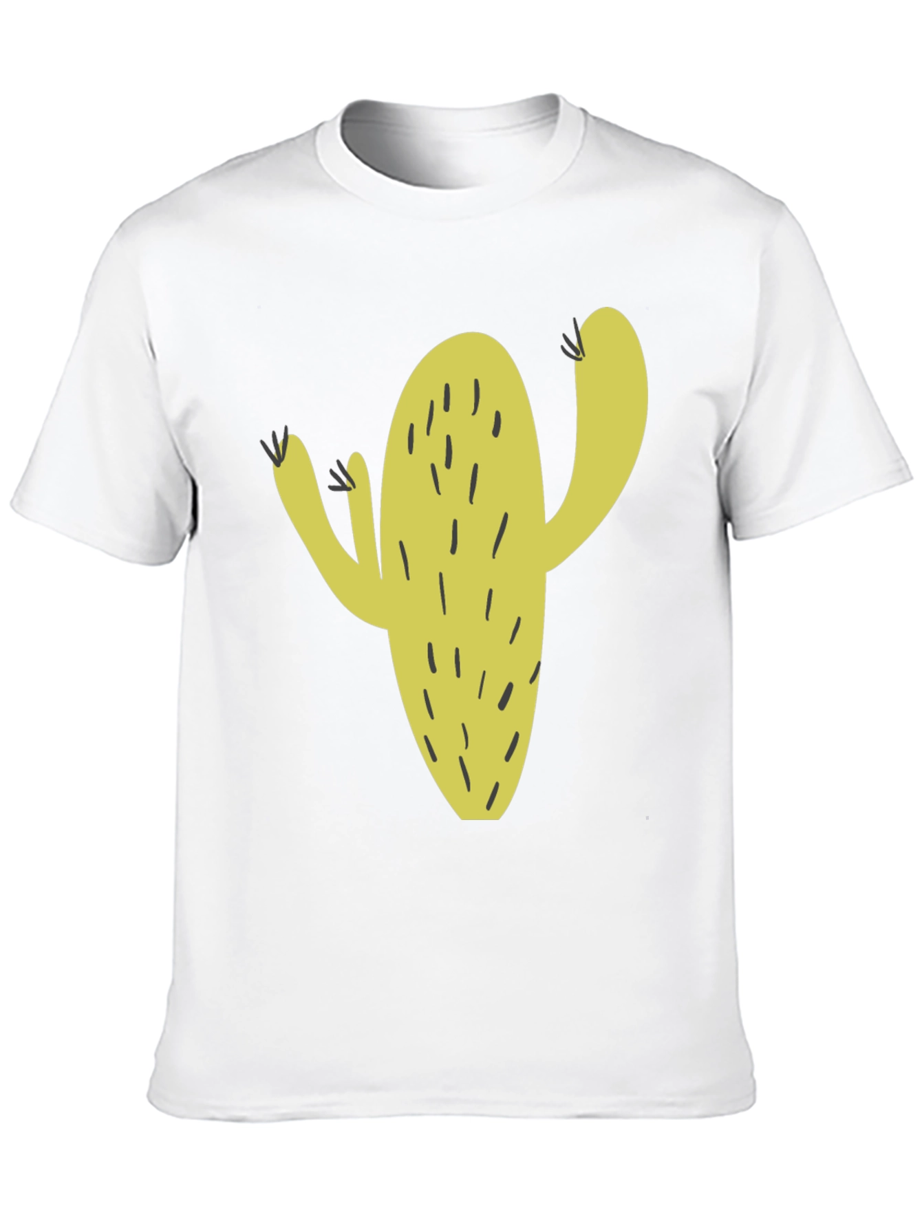 Cactus Graphic Tee - Black Cotton Casual Wear