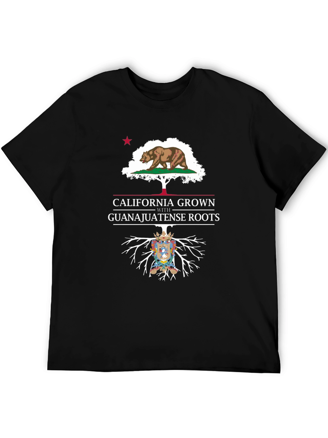 California Grown Guanajuato Roots Black T-Shirt