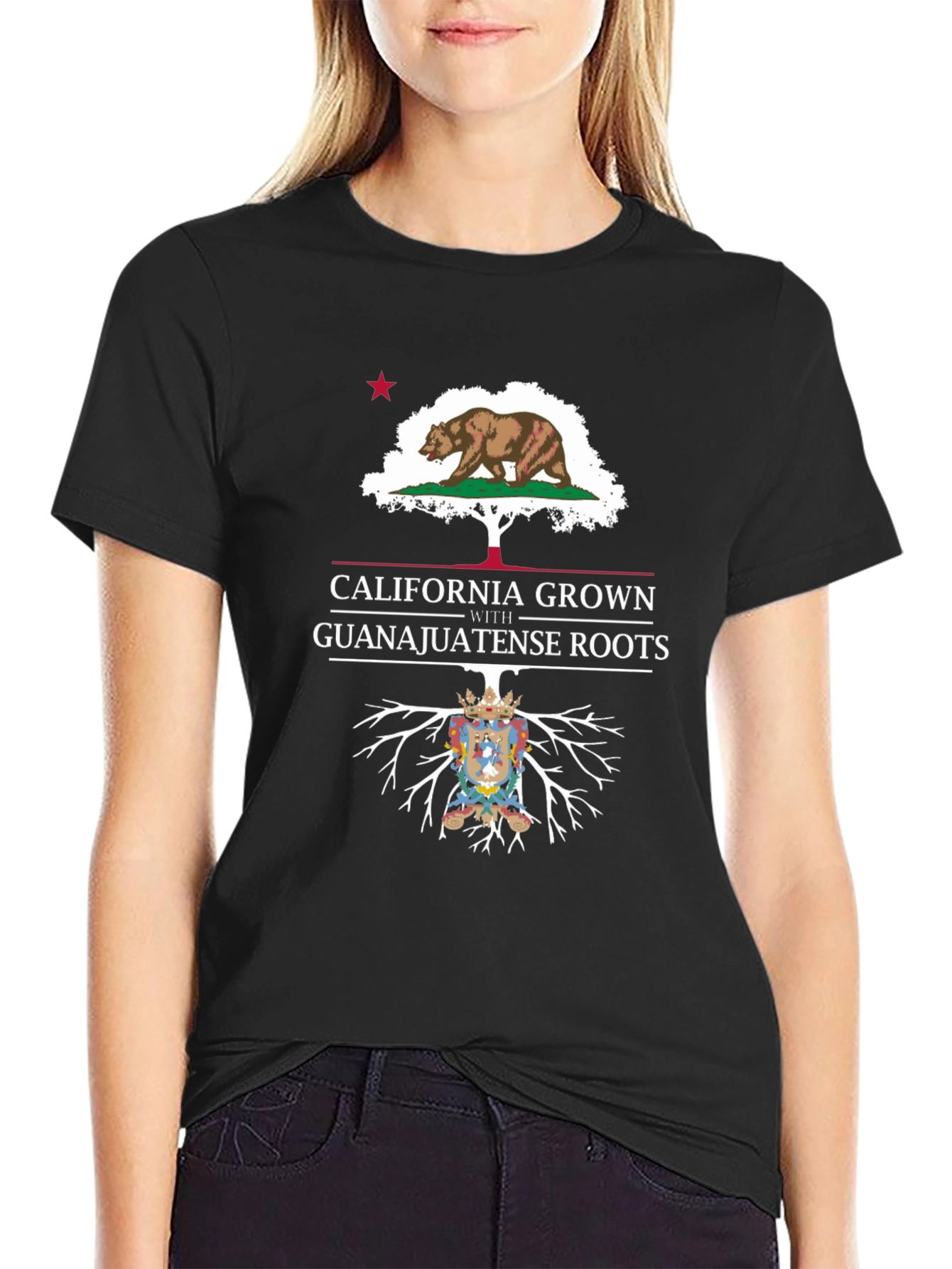 California Grown Guanajuato Roots Black T-Shirt