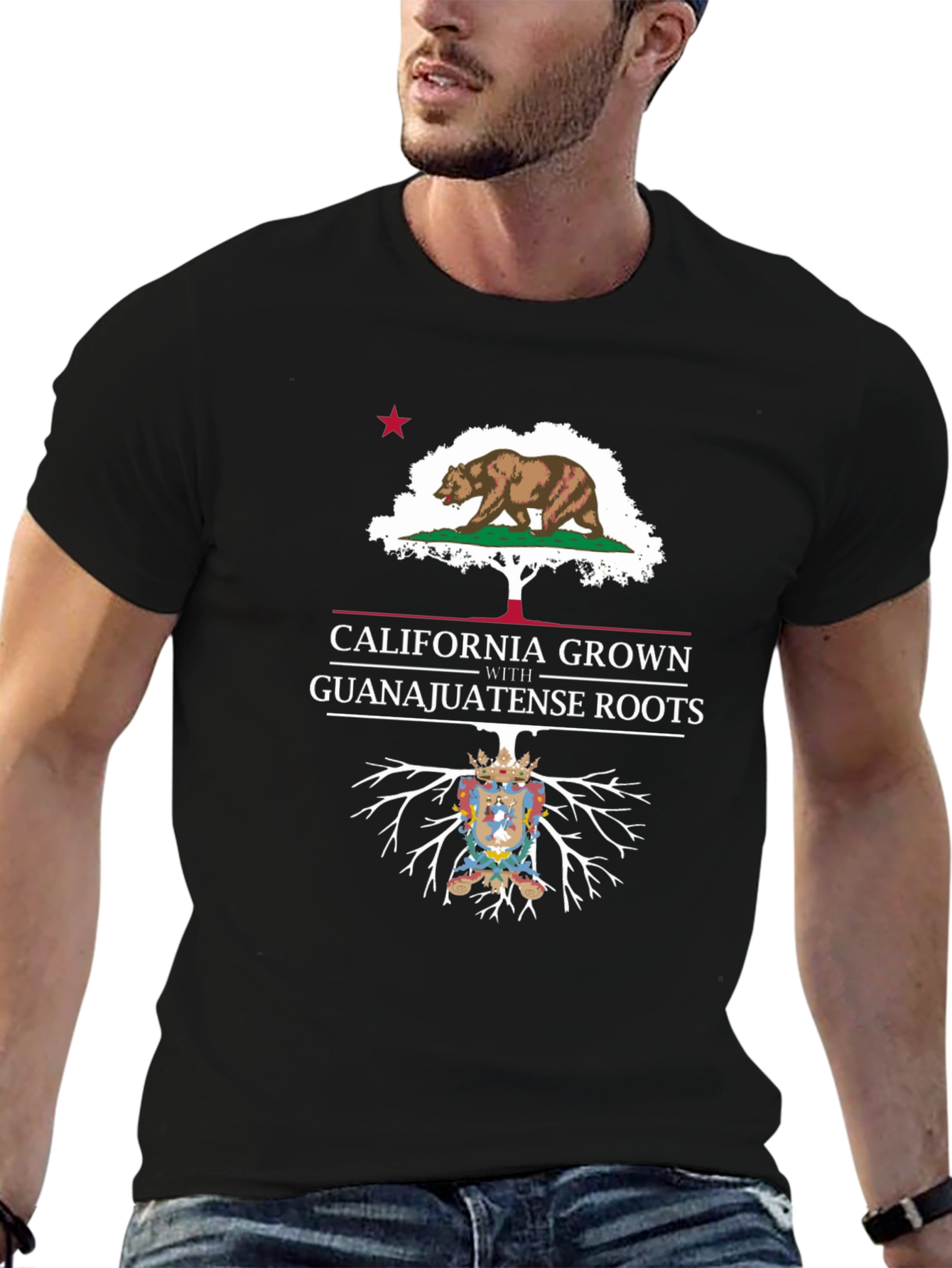 California Grown Guanajuato Roots Black T-Shirt