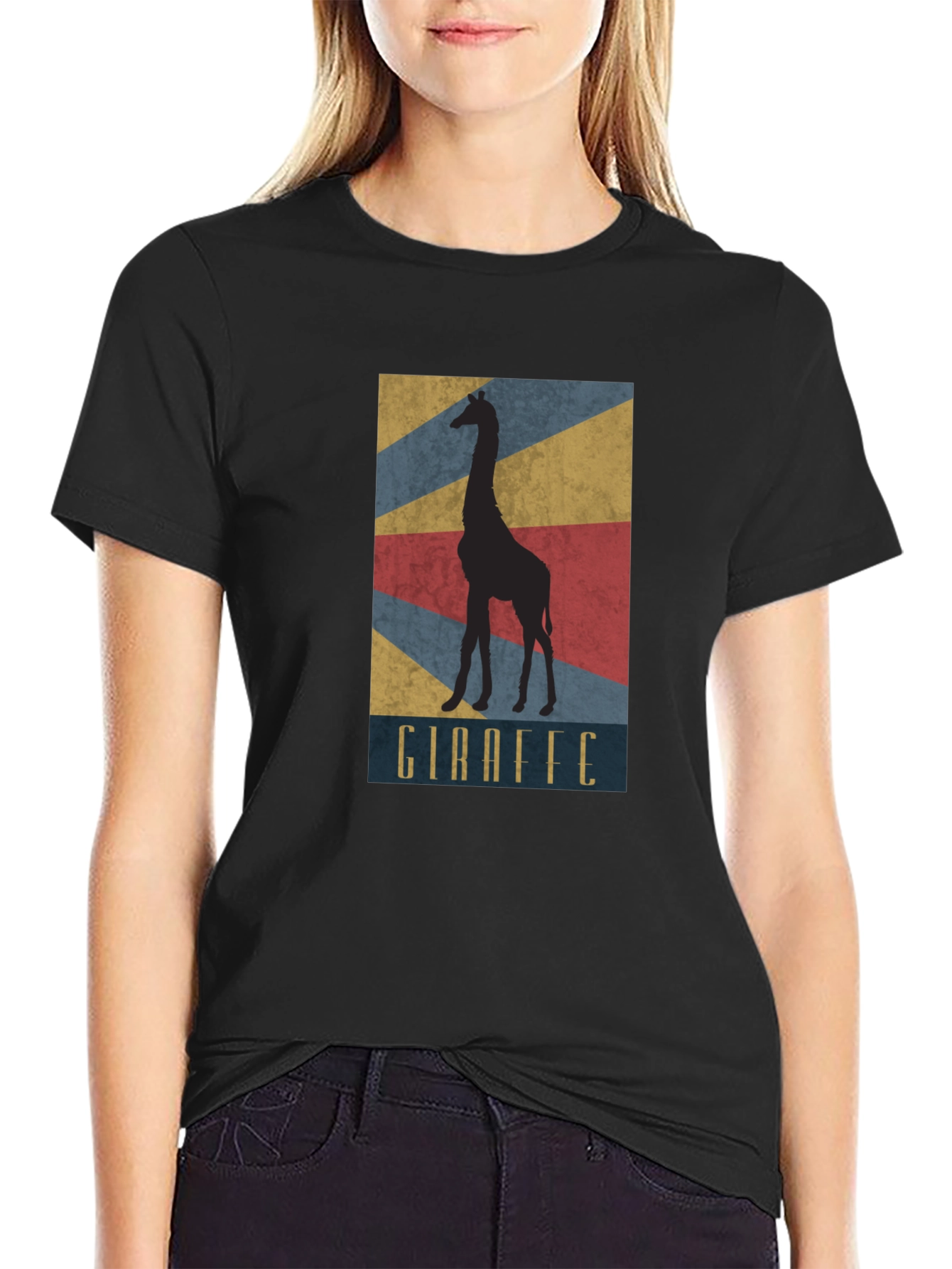 Giraffe Silhouette Graphic Tee - Unisex Cotton T-Shirt