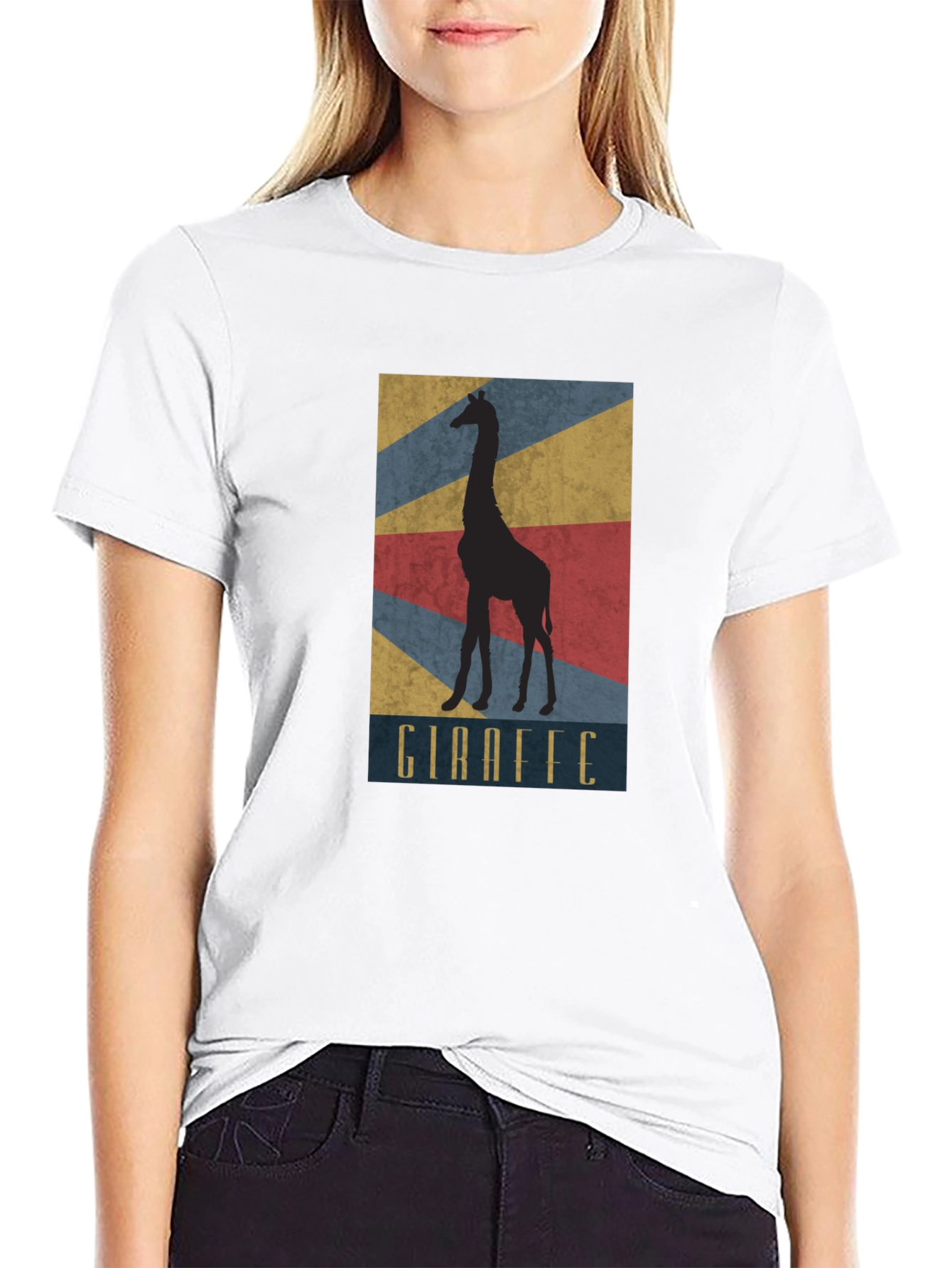 Giraffe Silhouette Graphic Tee - Unisex Cotton T-Shirt