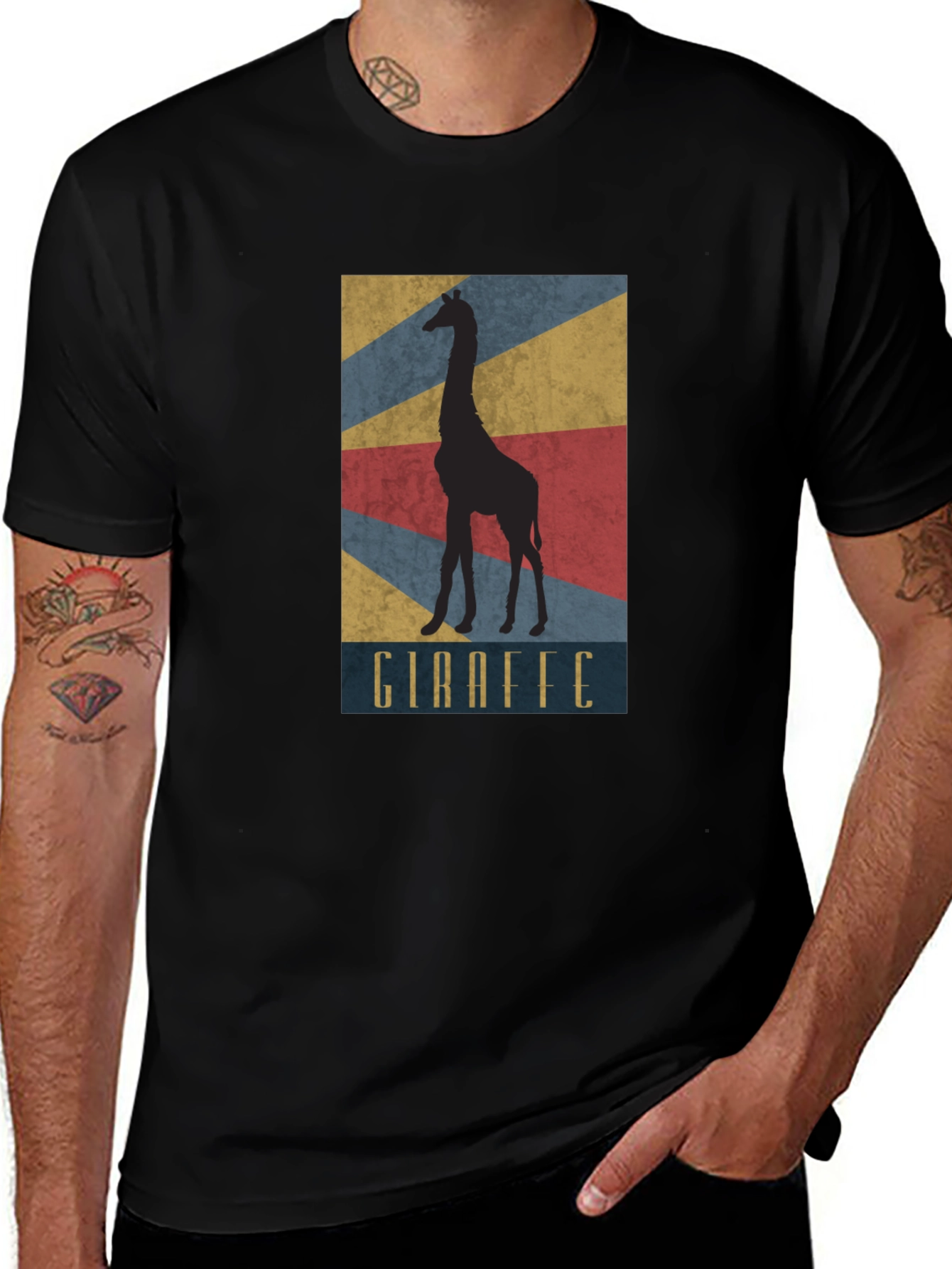 Giraffe Silhouette Graphic Tee - Unisex Cotton T-Shirt