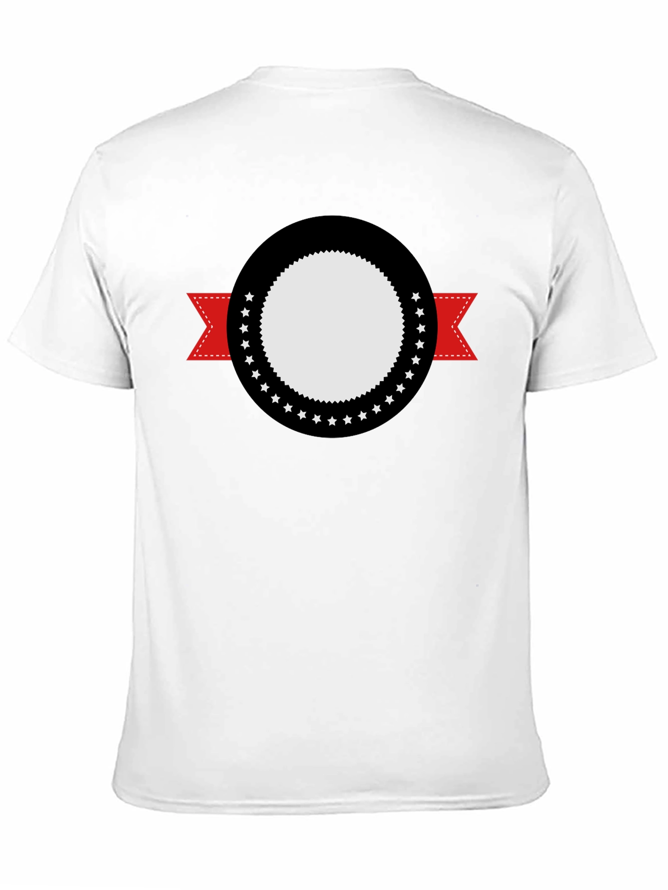 Modern Black Tee with Graphic Emblem Design