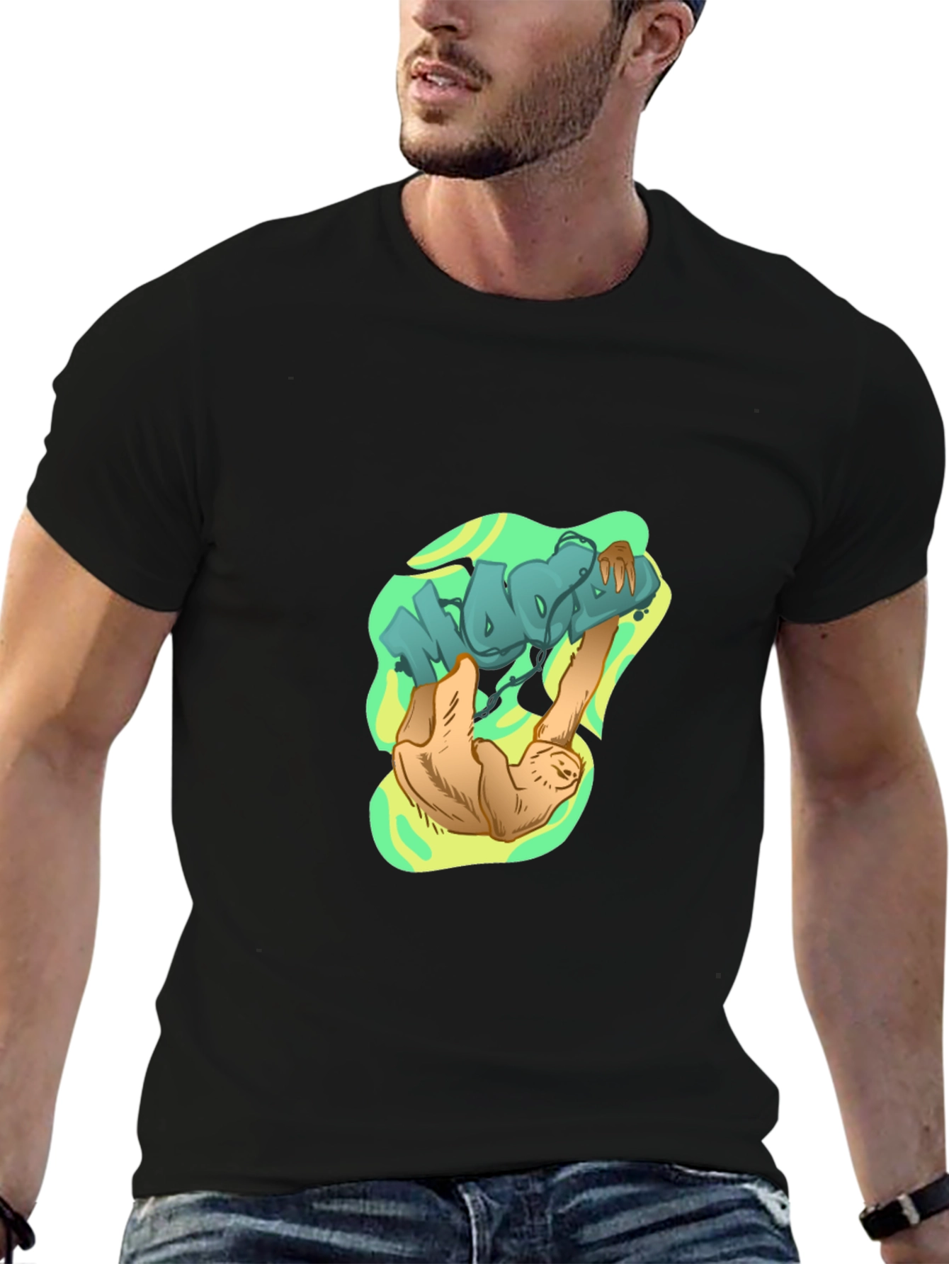 Sloth Hang Loose Graphic Tee - Trendy Casual Top