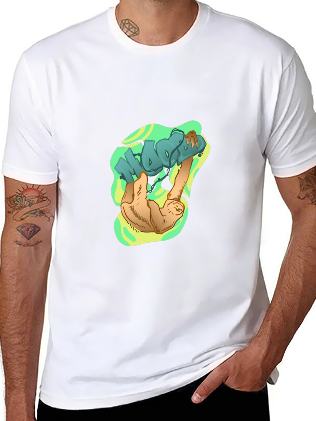 Sloth Hang Loose Graphic Tee - Trendy Casual Top
