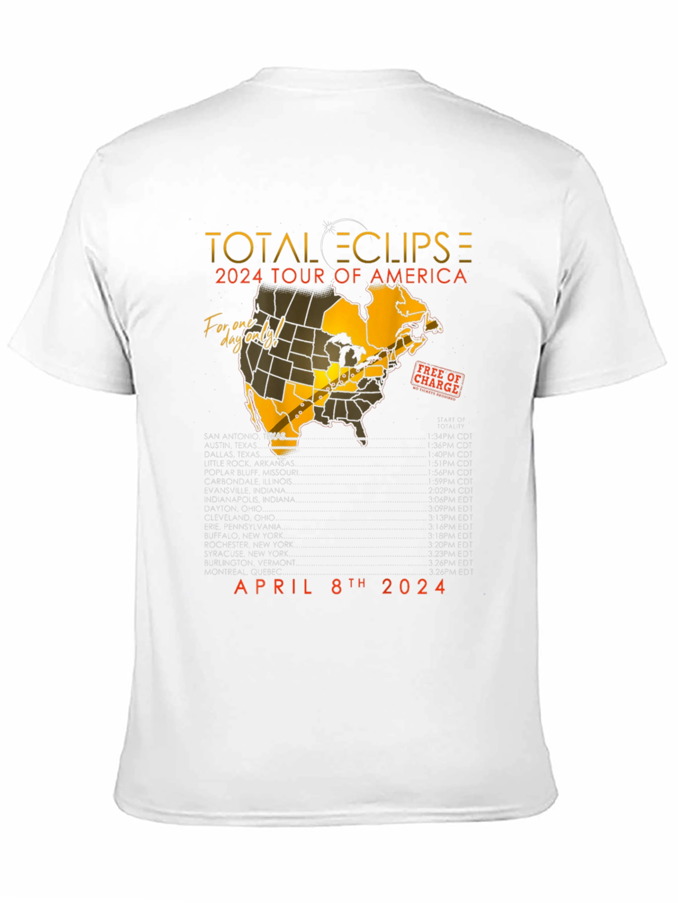 Total Eclipse 2024 Tour T-Shirt