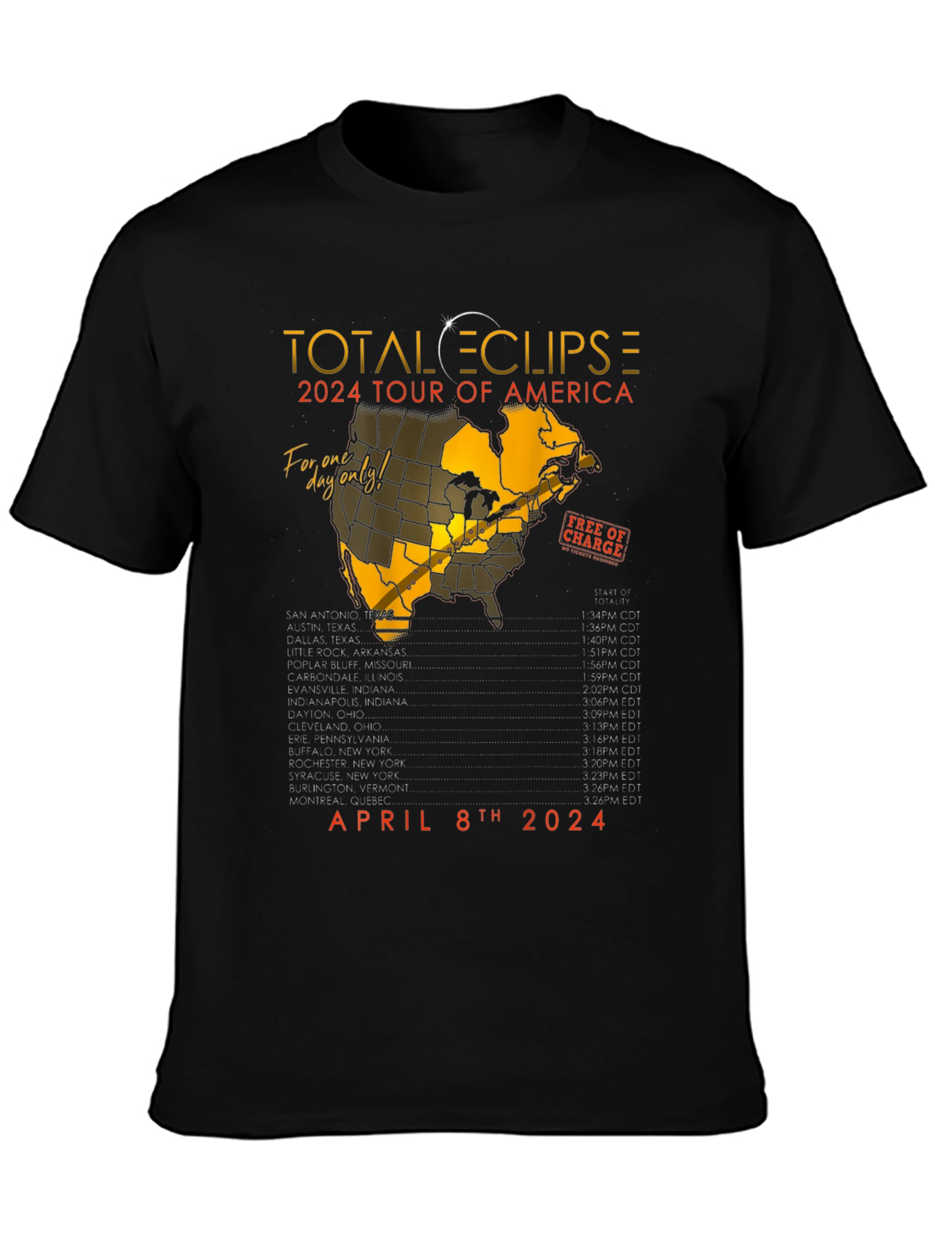 Total Eclipse 2024 Tour T-Shirt