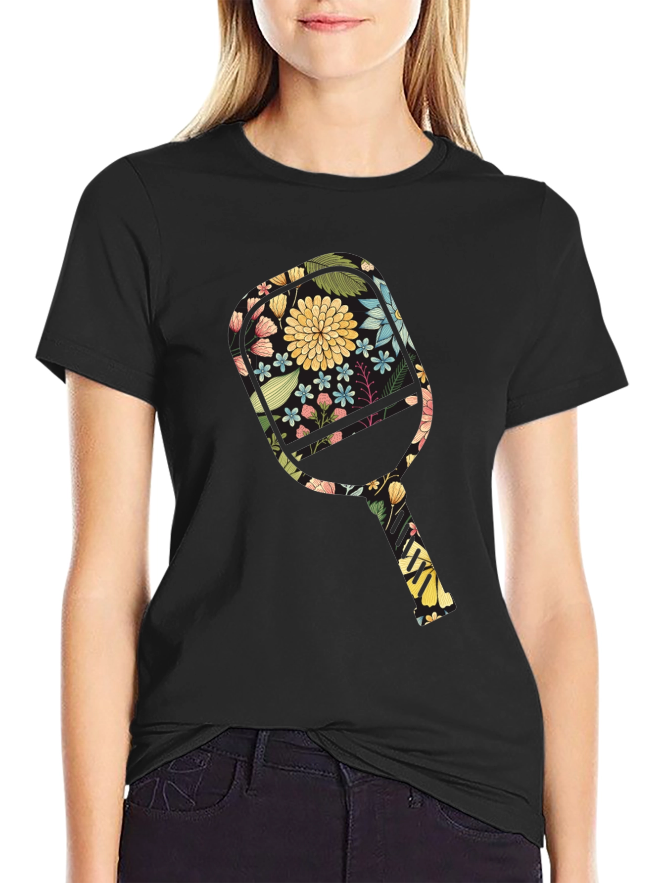 Floral Paddleball T-Shirt: Stylish Activewear