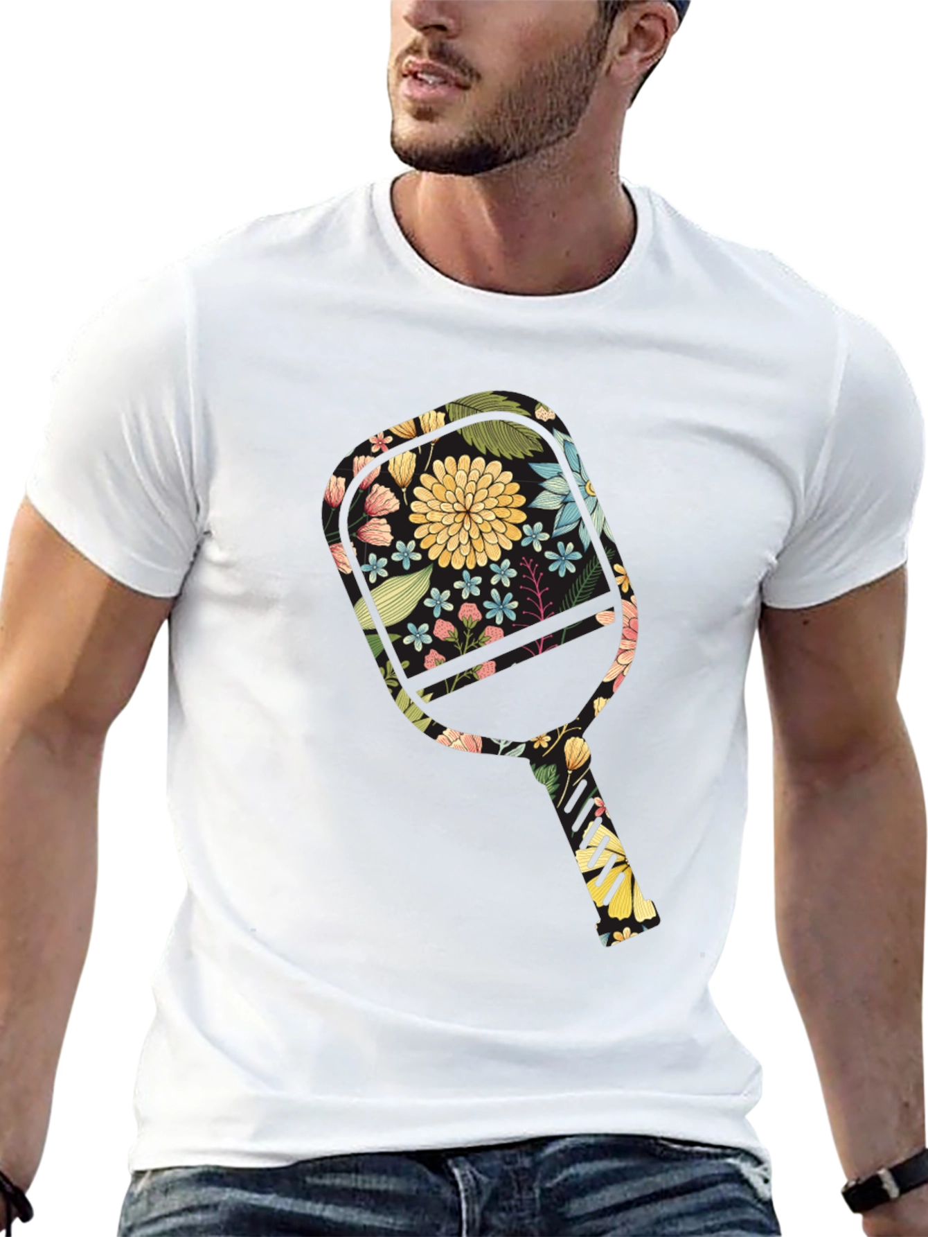 Floral Paddleball T-Shirt: Stylish Activewear