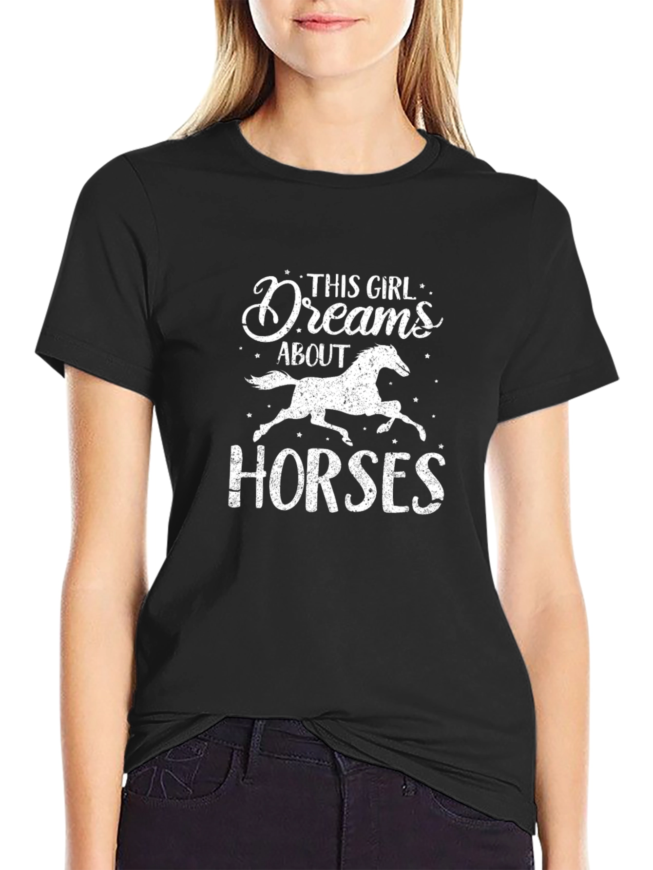Dreams About Horses Black T-Shirt