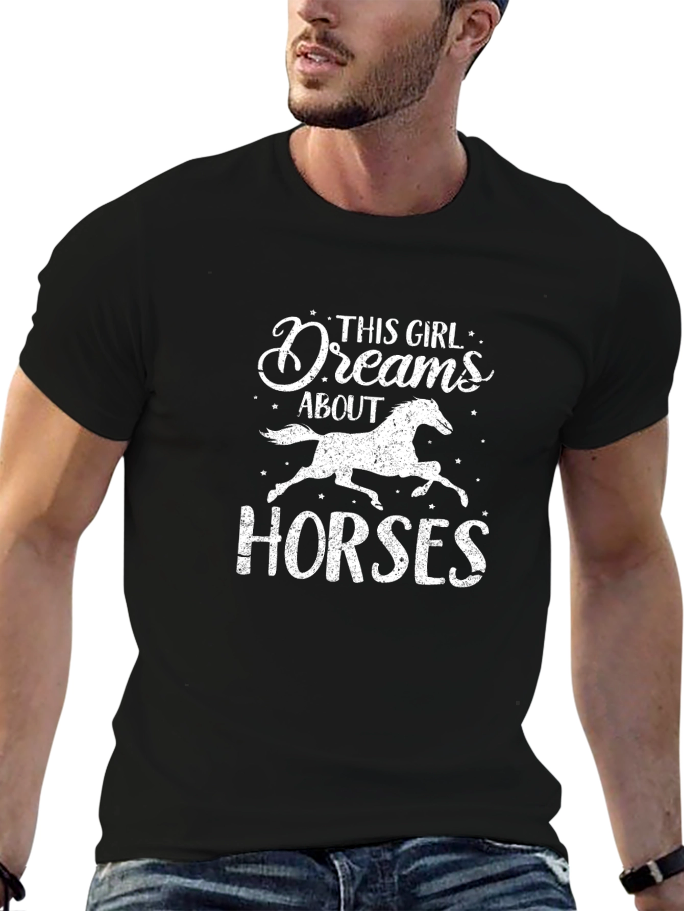 Dreams About Horses Black T-Shirt