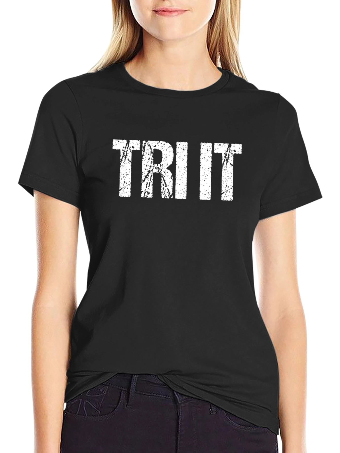 TRI IT Graphic Tee - Black Cotton T-Shirt