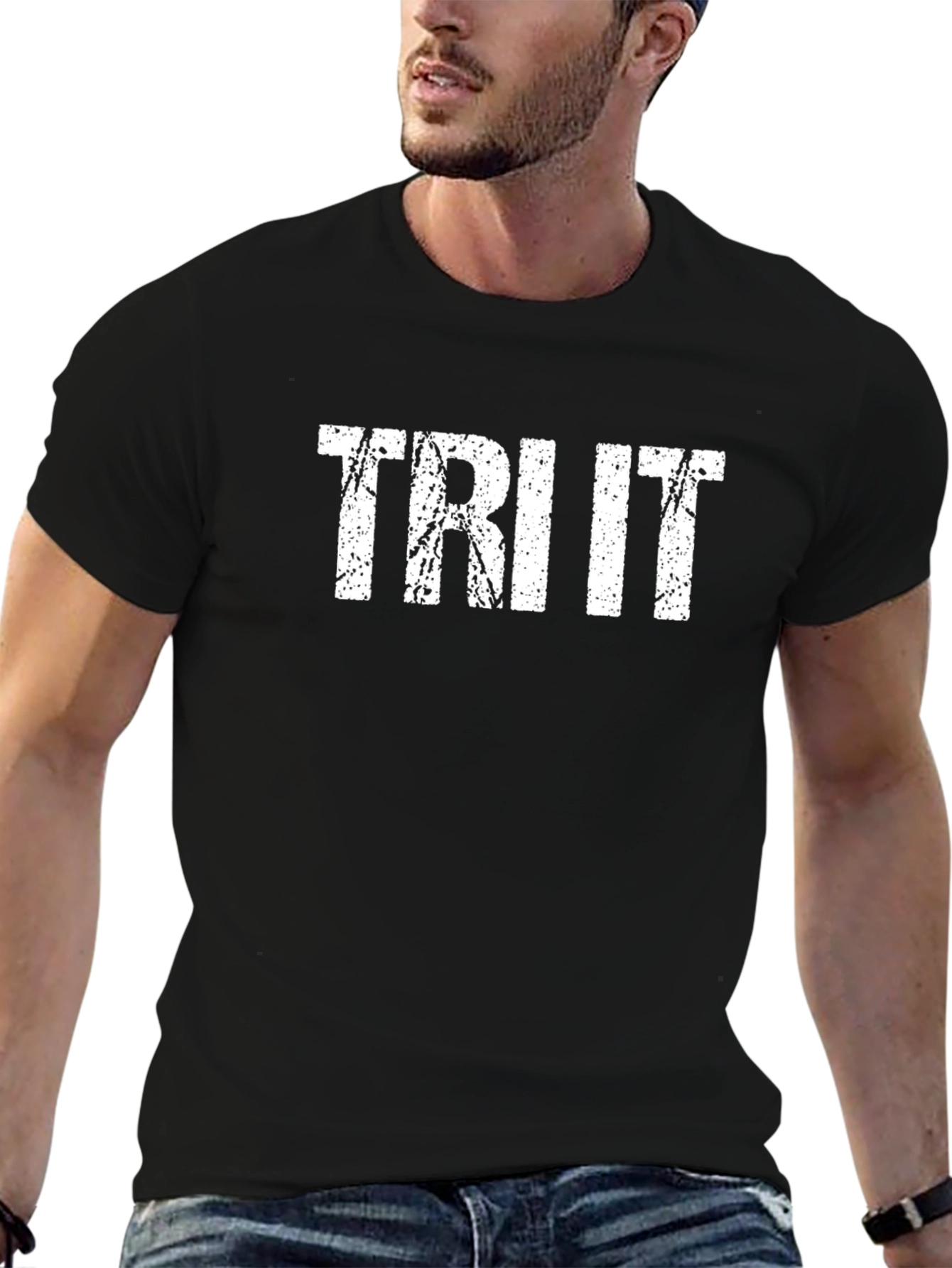 TRI IT Graphic Tee - Black Cotton T-Shirt