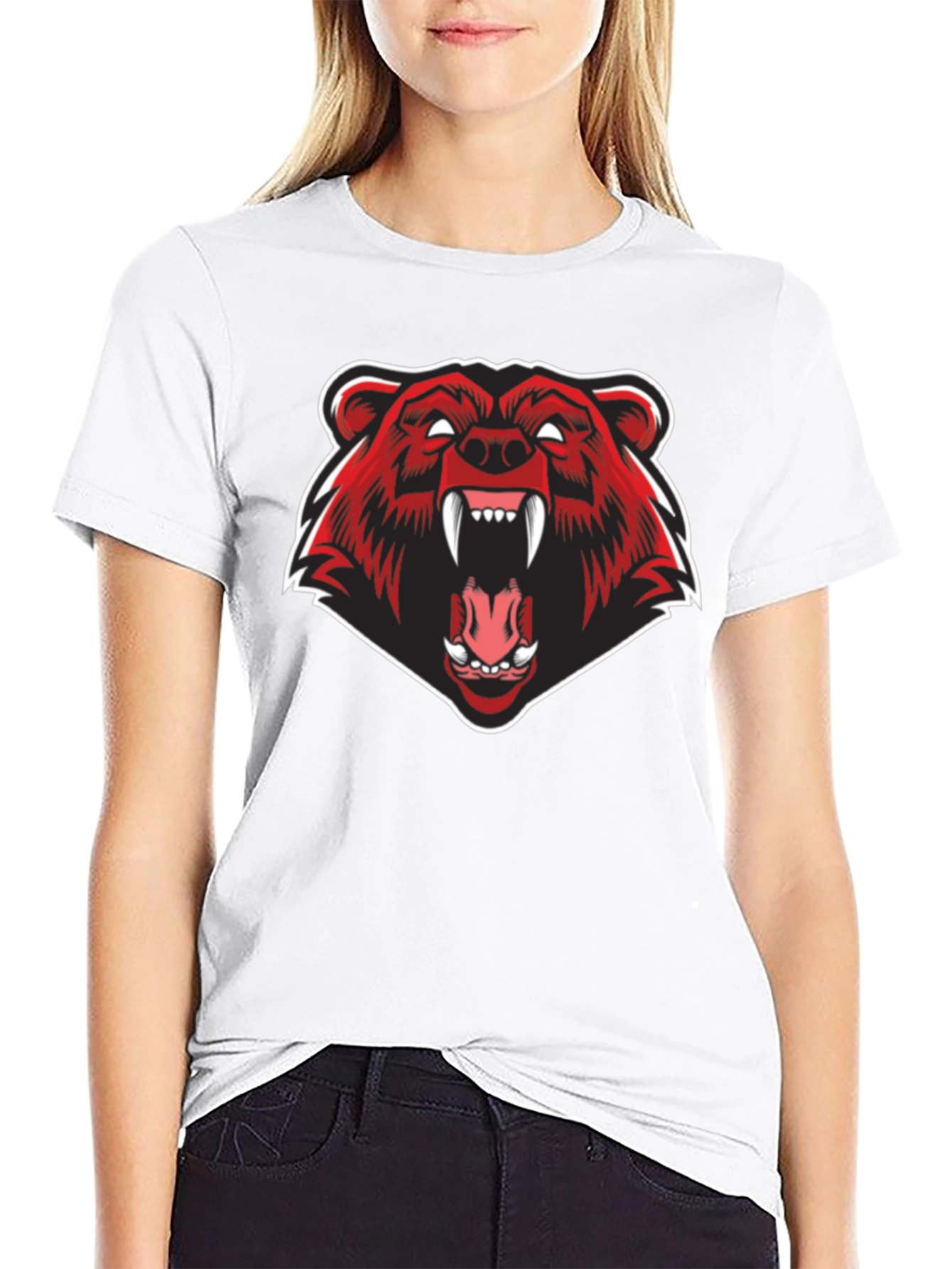 Mens Black Bear Graphic Tee