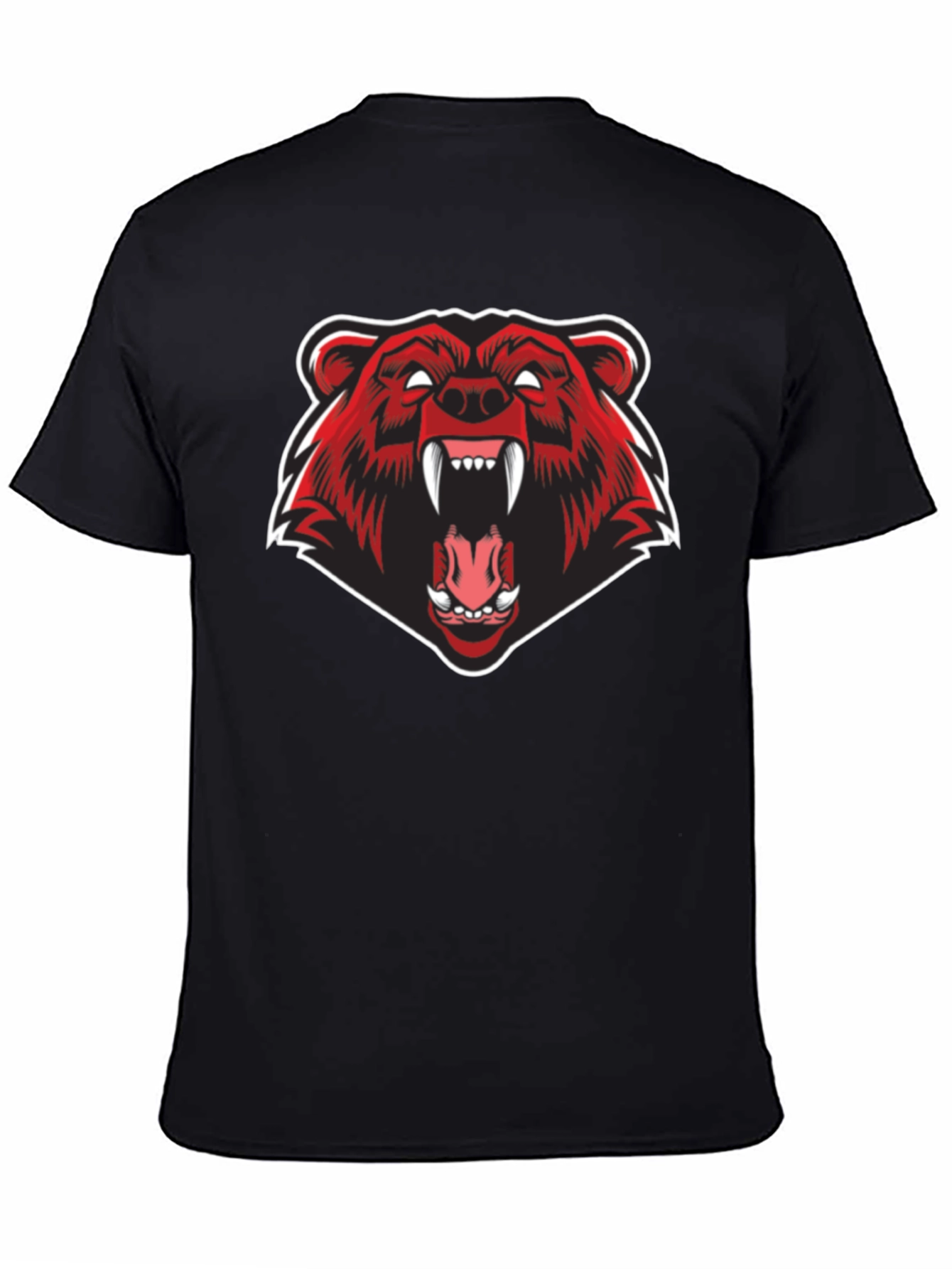 Mens Black Bear Graphic Tee