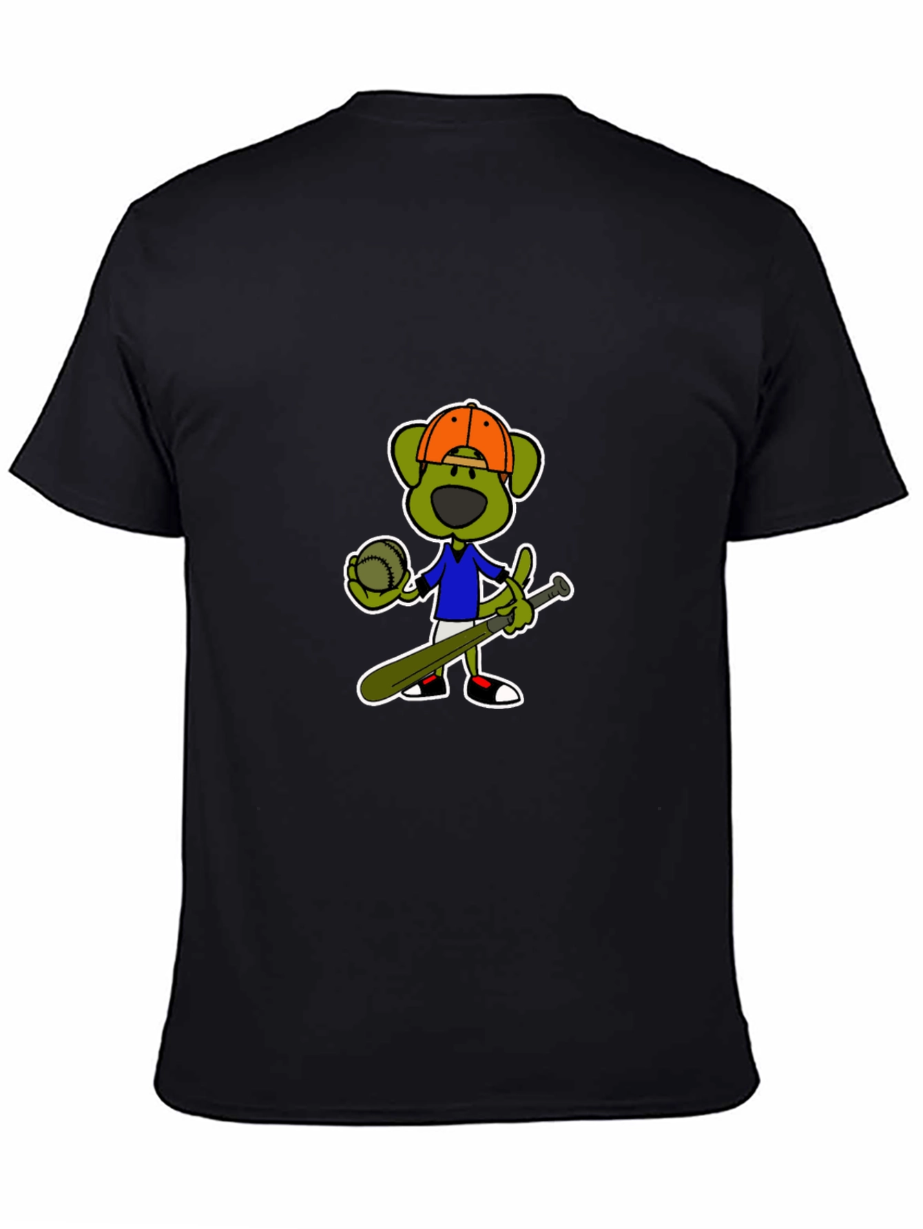 Cartoon Baseball Dog T-Shirt