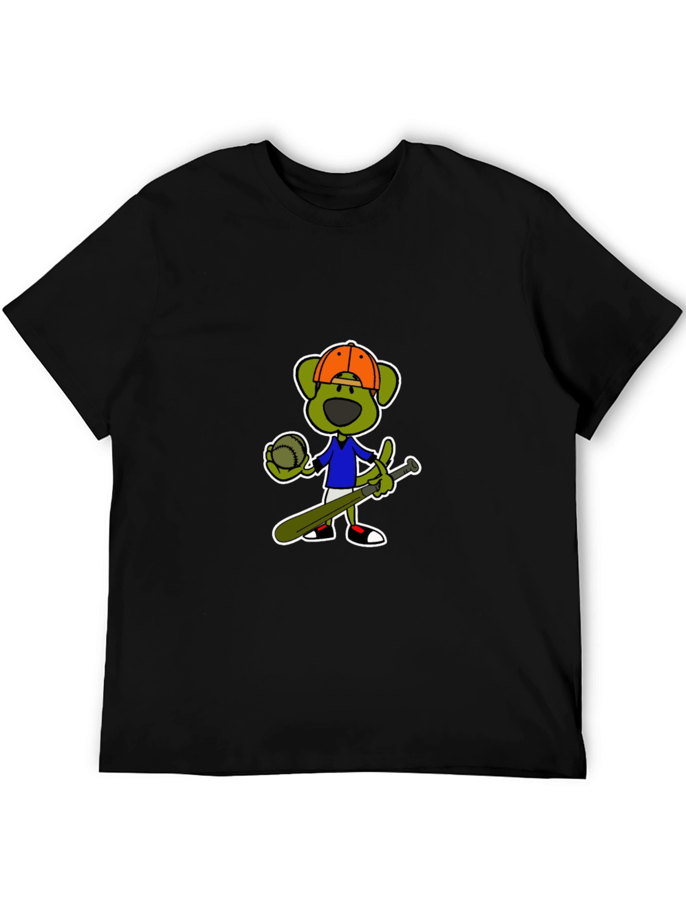 Cartoon Baseball Dog T-Shirt