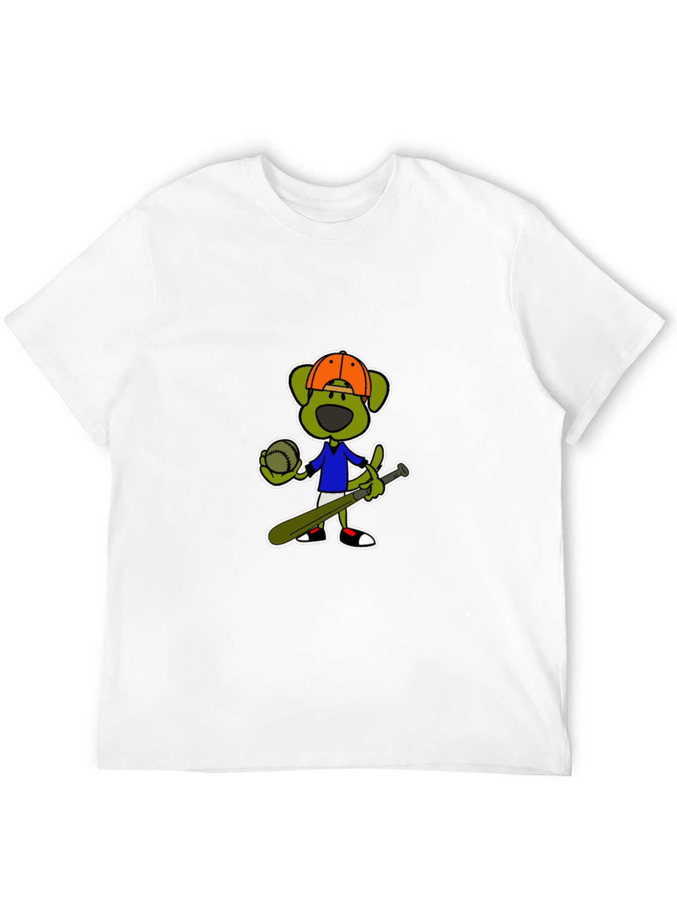 Cartoon Baseball Dog T-Shirt