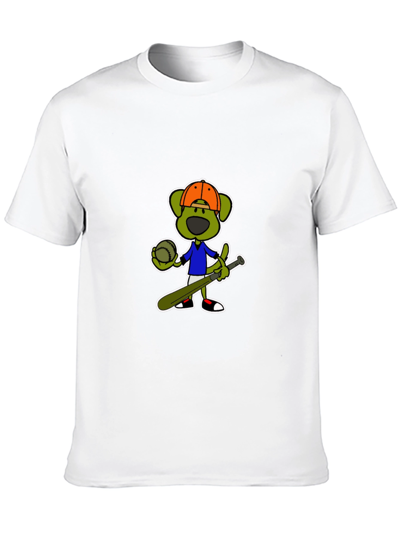 Cartoon Baseball Dog T-Shirt