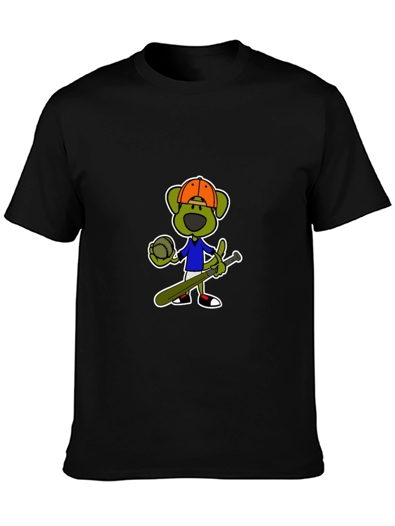 Cartoon Baseball Dog T-Shirt