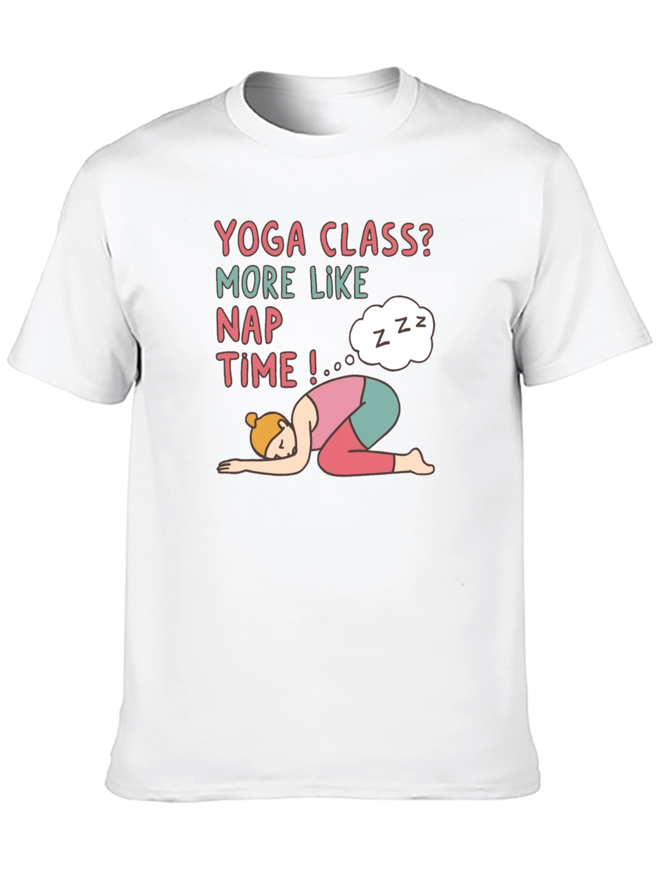Yoga Class Nap Time Black T-Shirt