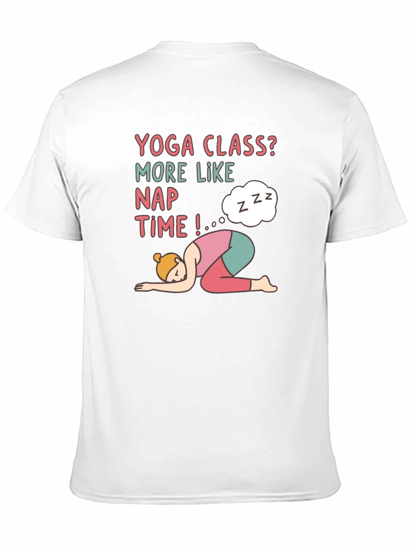 Yoga Class Nap Time Black T-Shirt