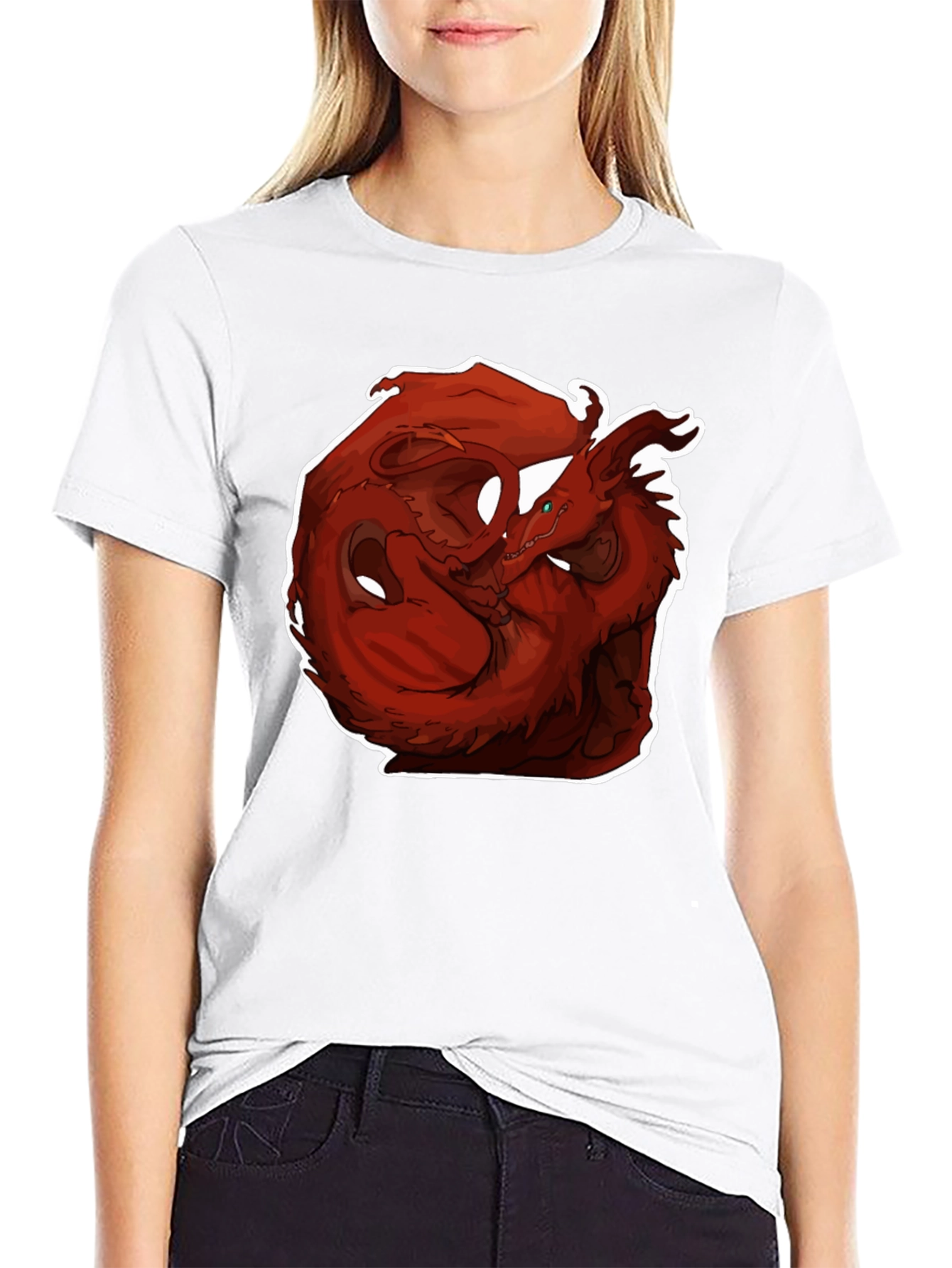 Red Dragon Graphic Black T-Shirt